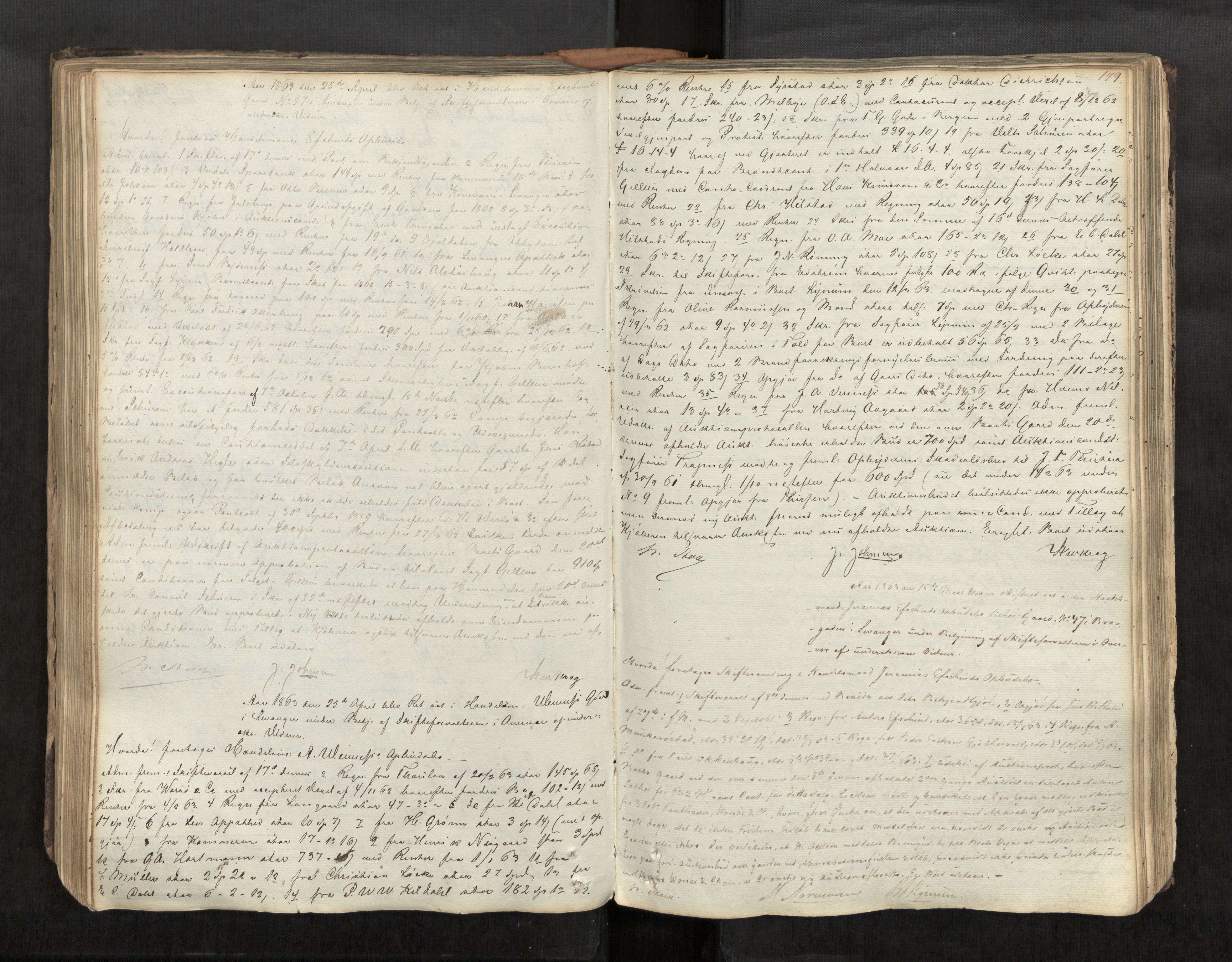 Stjør- og Verdal sorenskriveri, AV/SAT-A-4167/1/3/3A/L0060: Skifteprotokoll for Levanger, 1839-1871, s. 179