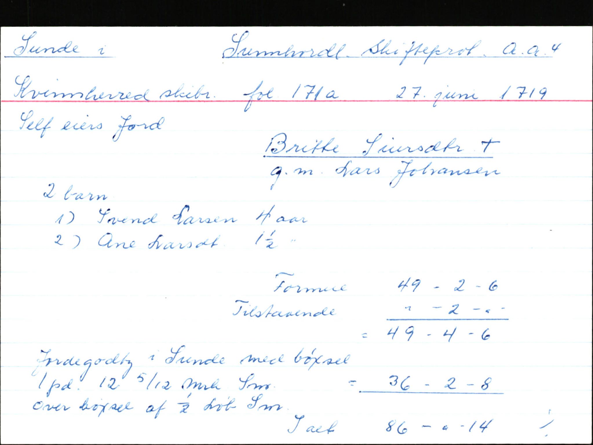 Skiftekort ved Statsarkivet i Bergen, SAB/SKIFTEKORT/004/L0003: Skifteprotokoll nr. 4, 1717-1722, s. 228