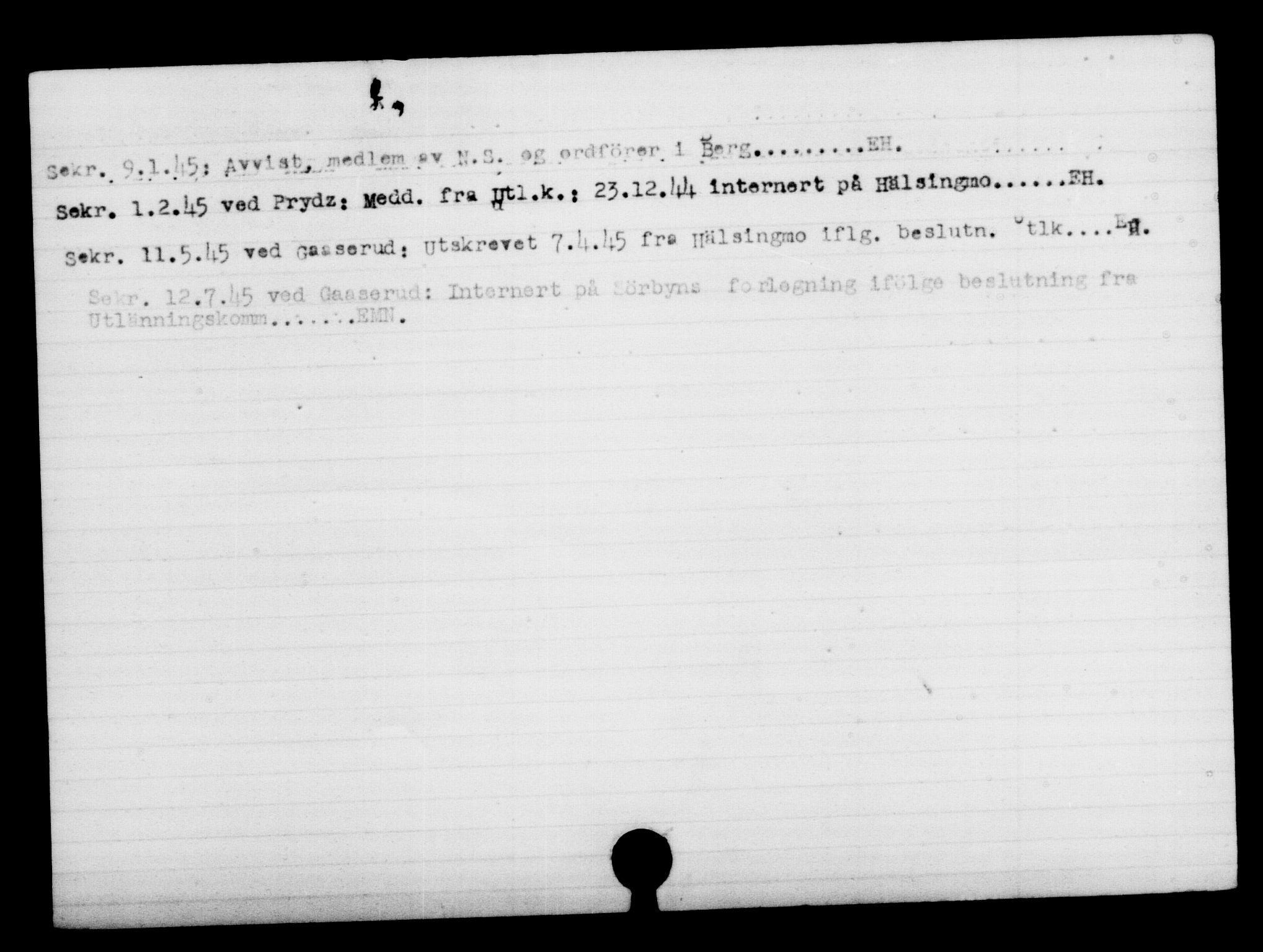Utenriksstasjonene, Legasjonen i Stockholm, Flyktningkontoret, AV/RA-S-6753/V/Va/L0015: Kjesäterkartoteket, flyktninger med registreringsnr. 37800-40770, 1940-1945, s. 2138