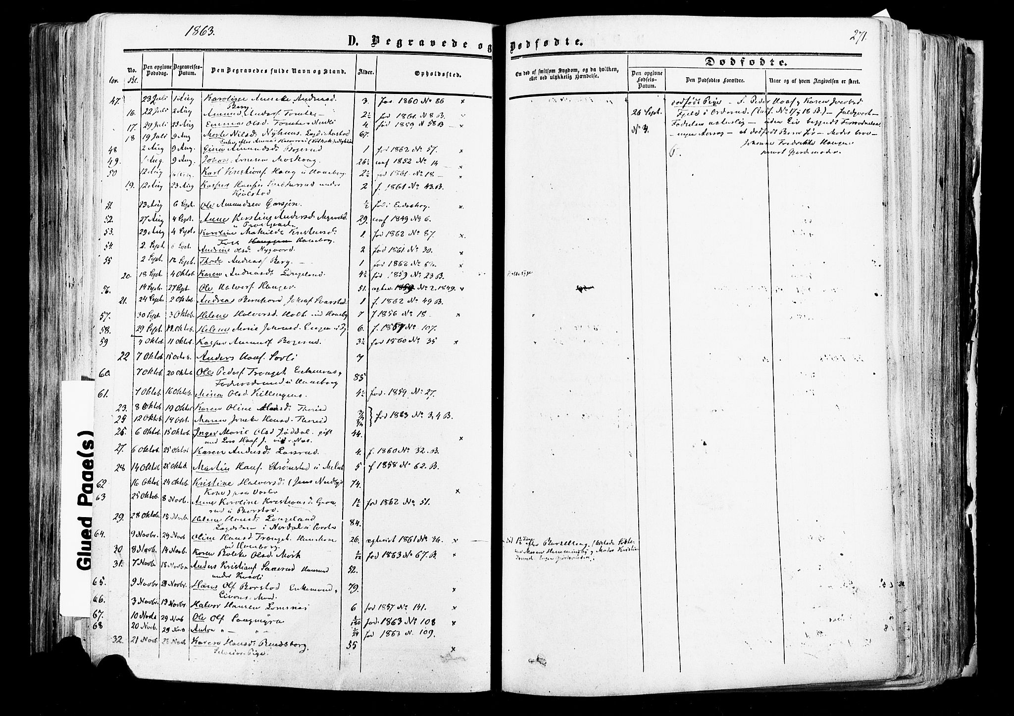 Aurskog prestekontor Kirkebøker, AV/SAO-A-10304a/F/Fa/L0007: Ministerialbok nr. I 7, 1854-1877, s. 271