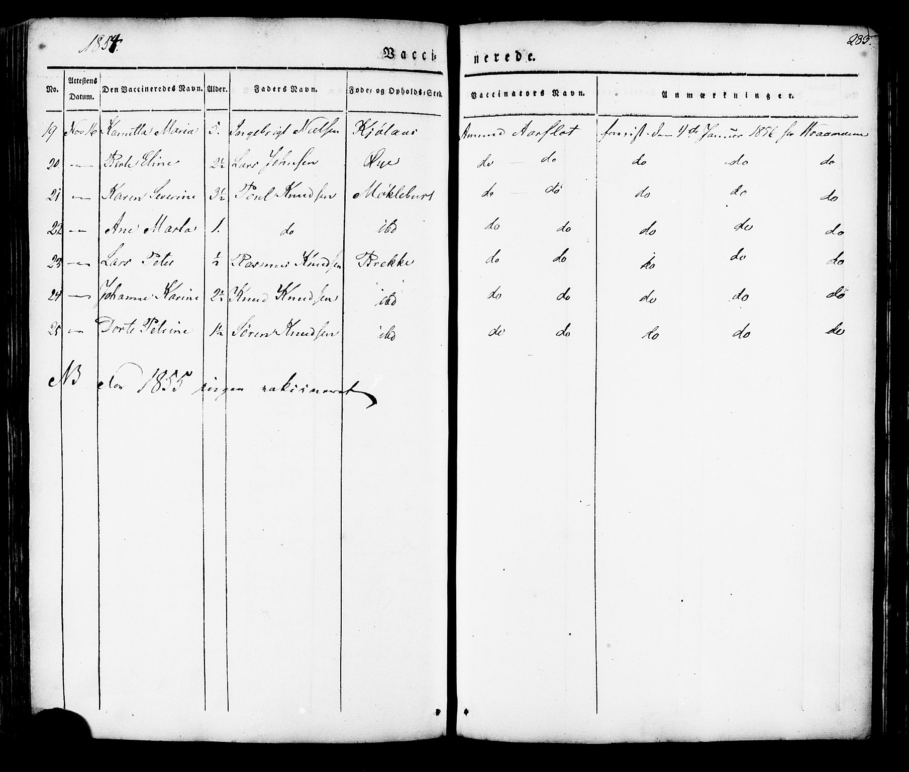 Ministerialprotokoller, klokkerbøker og fødselsregistre - Møre og Romsdal, AV/SAT-A-1454/513/L0174: Ministerialbok nr. 513A01, 1831-1855, s. 283