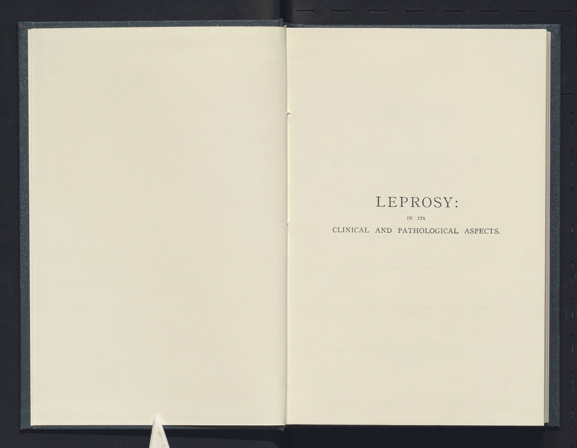 Andre publikasjoner, PUBL/PUBL-999/0004/0002: G.H. Armauer Hansen og Carl A. Looft: Leprosy in its clinical & pathological aspects (1895), 1895