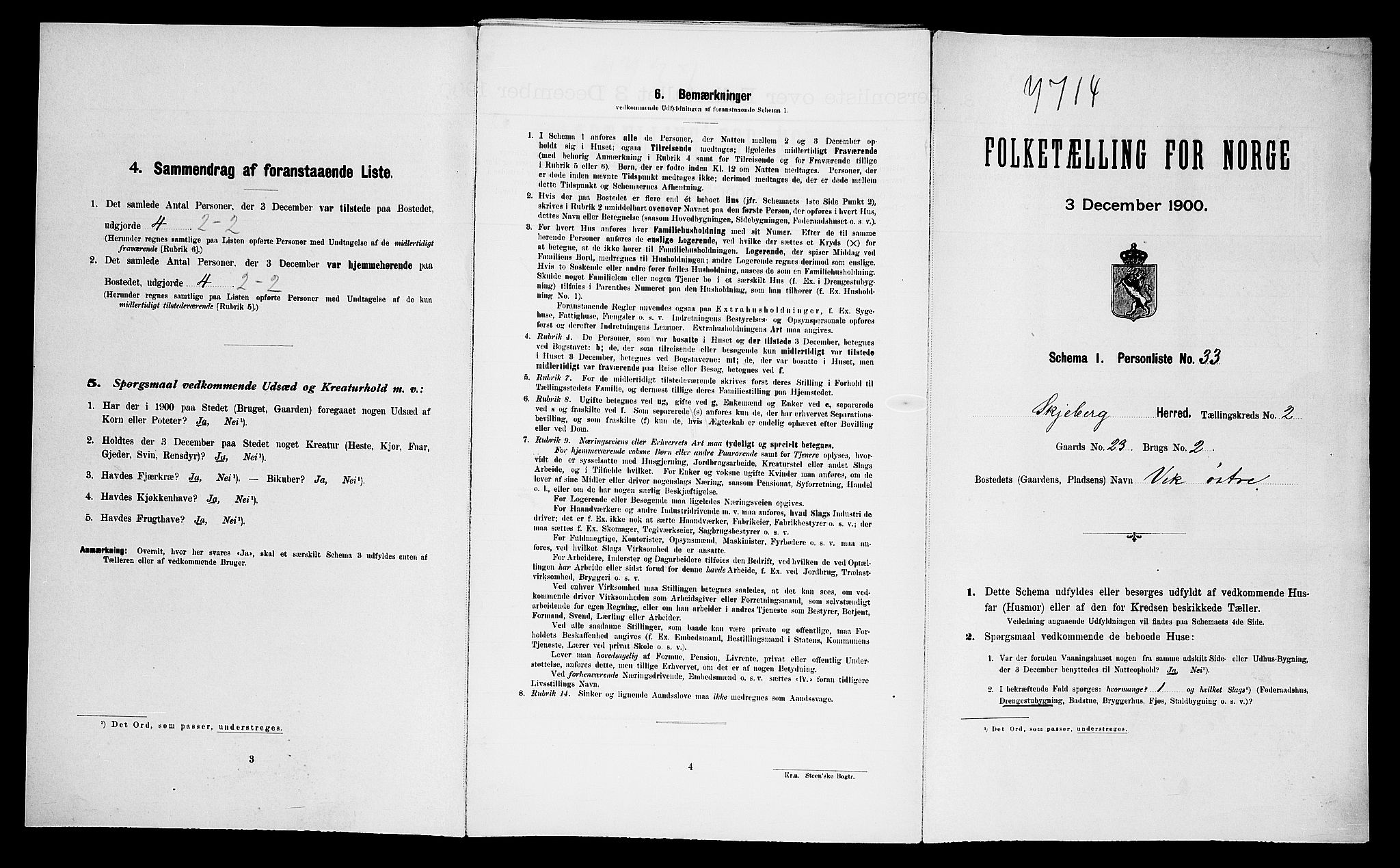 SAO, Folketelling 1900 for 0115 Skjeberg herred, 1900, s. 468