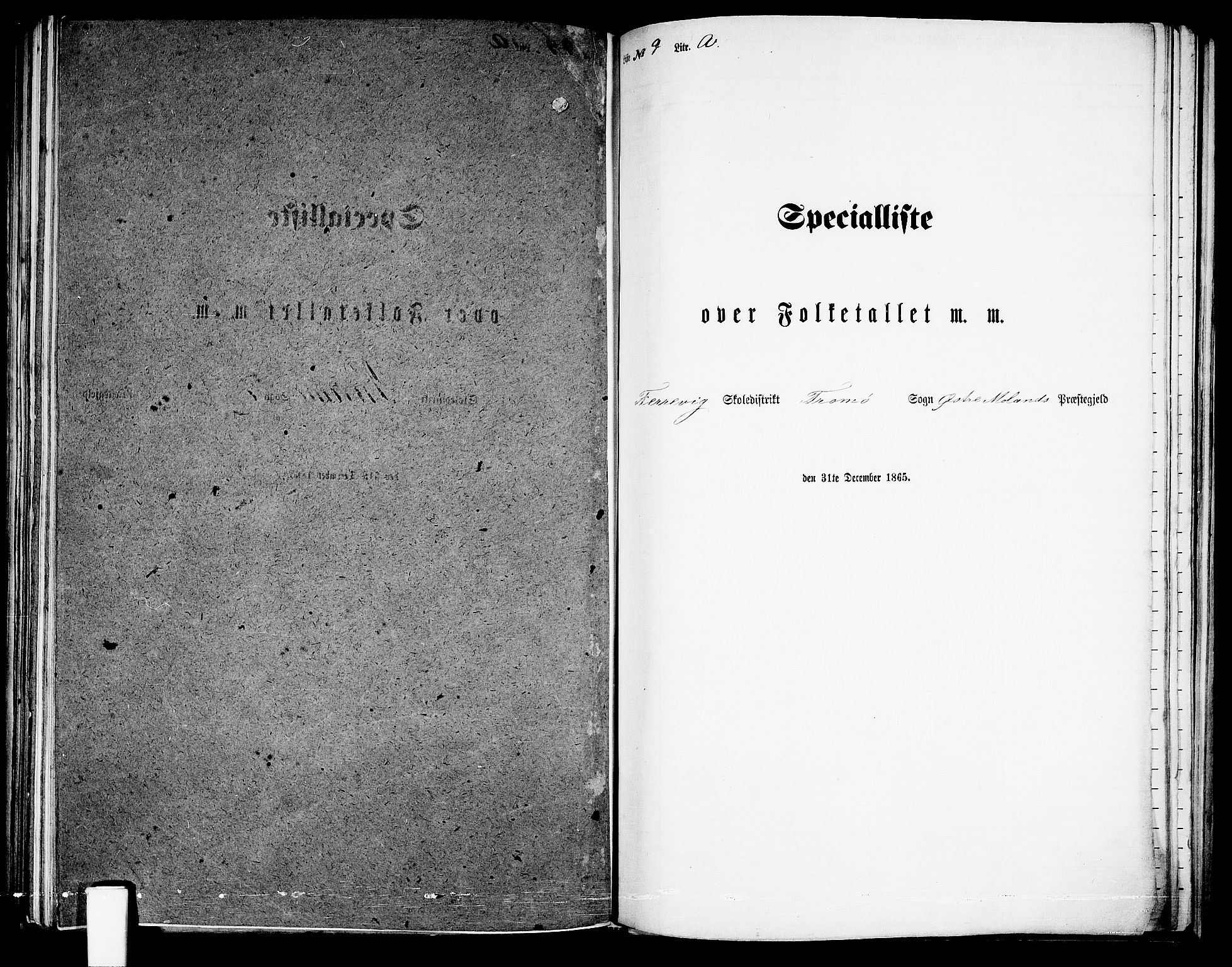 RA, Folketelling 1865 for 0918P Austre Moland prestegjeld, 1865, s. 251