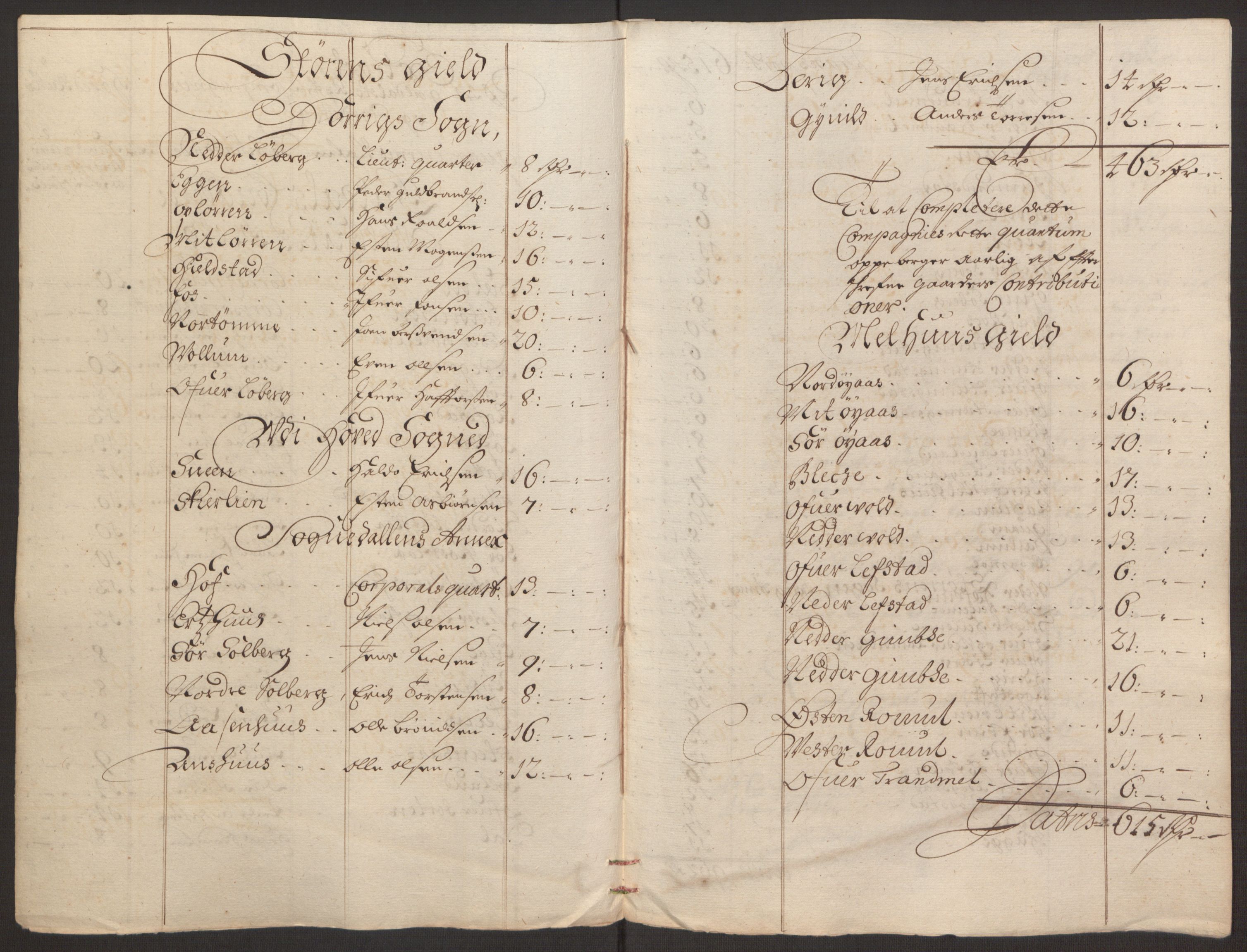 Rentekammeret inntil 1814, Reviderte regnskaper, Fogderegnskap, RA/EA-4092/R59/L3942: Fogderegnskap Gauldal, 1692, s. 211