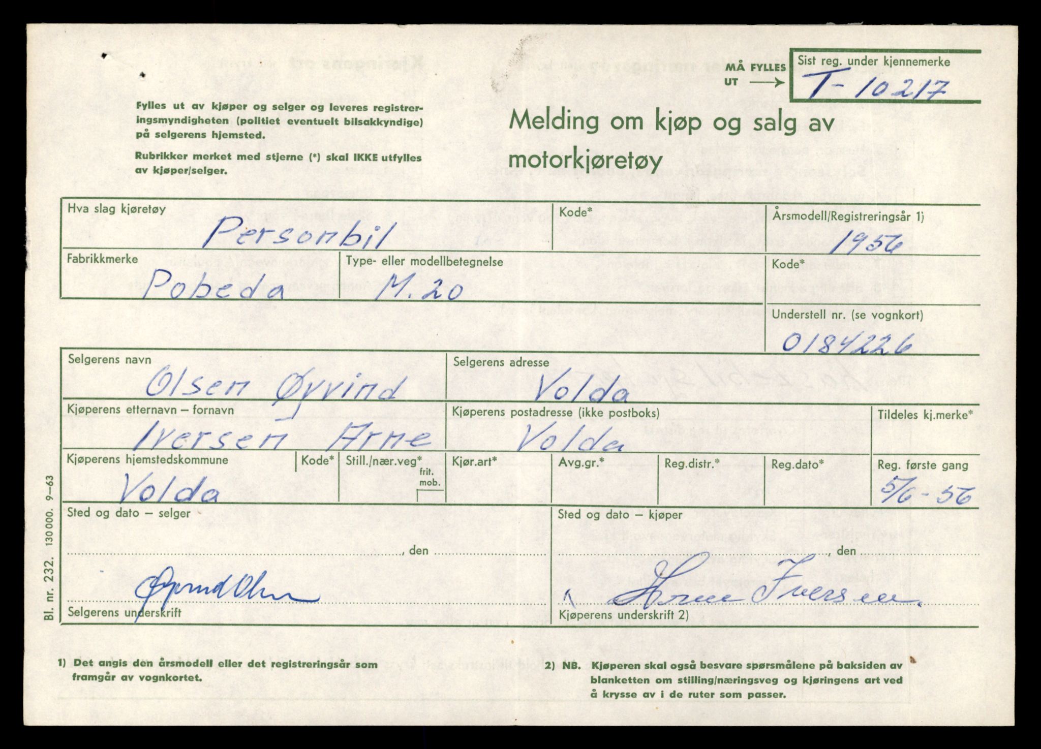 Møre og Romsdal vegkontor - Ålesund trafikkstasjon, AV/SAT-A-4099/F/Fe/L0018: Registreringskort for kjøretøy T 10091 - T 10227, 1927-1998, s. 3051