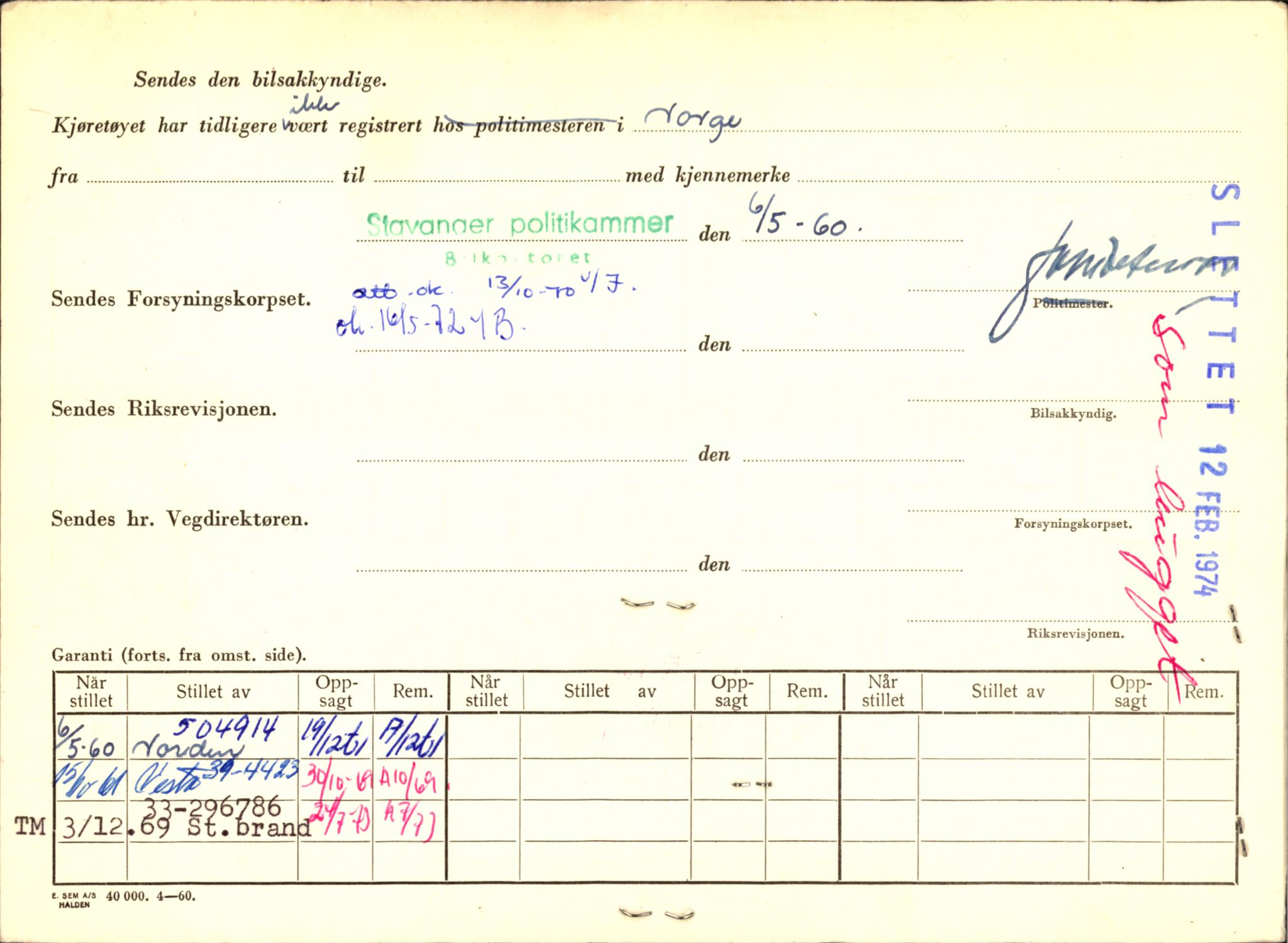 Stavanger trafikkstasjon, AV/SAST-A-101942/0/F/L0011: L-3700 - L-4199, 1930-1971, s. 134