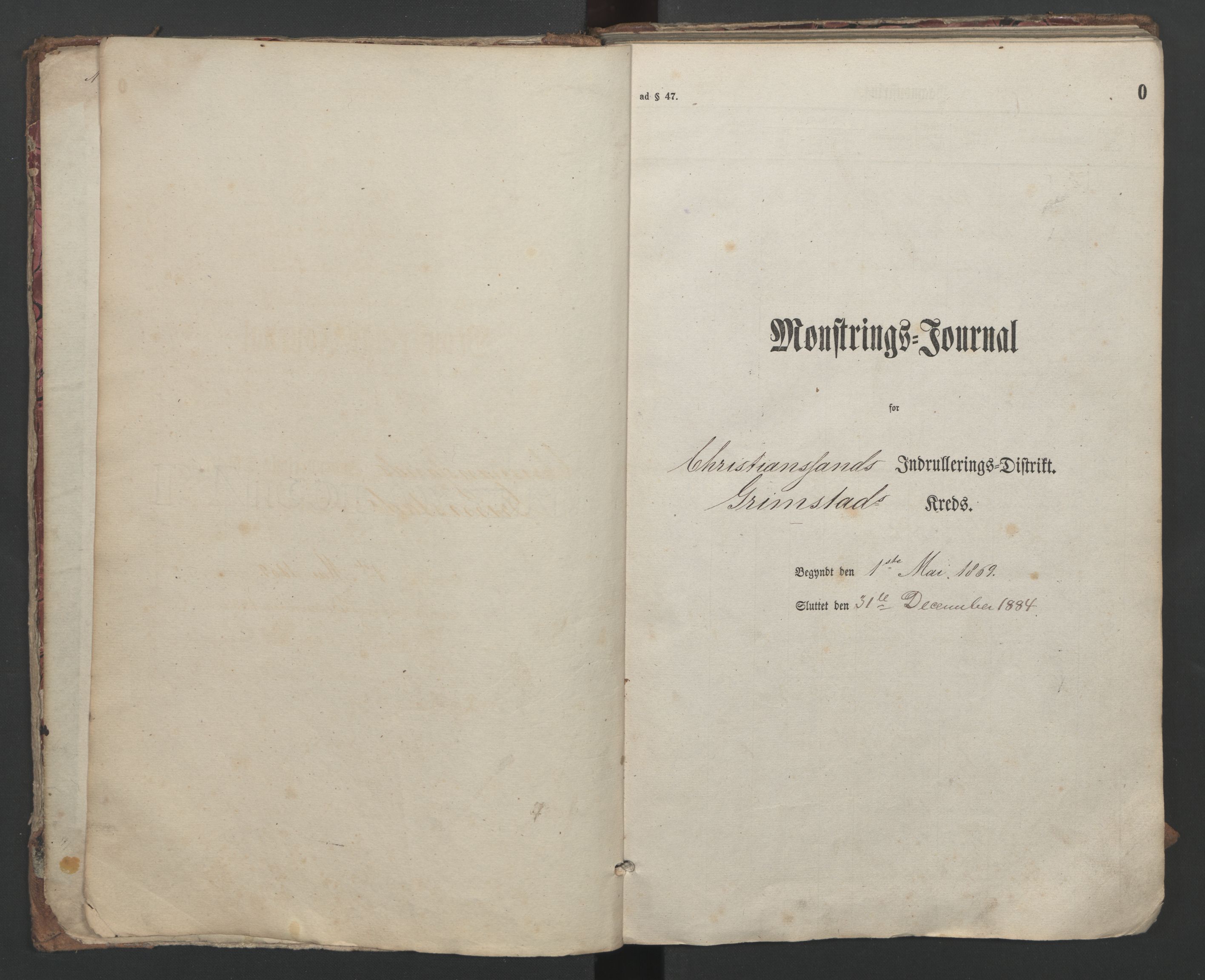 Grimstad mønstringskrets, AV/SAK-2031-0013/G/Ga/L0004: Av- og påmønstring, V-33, 1869-1884, s. 3