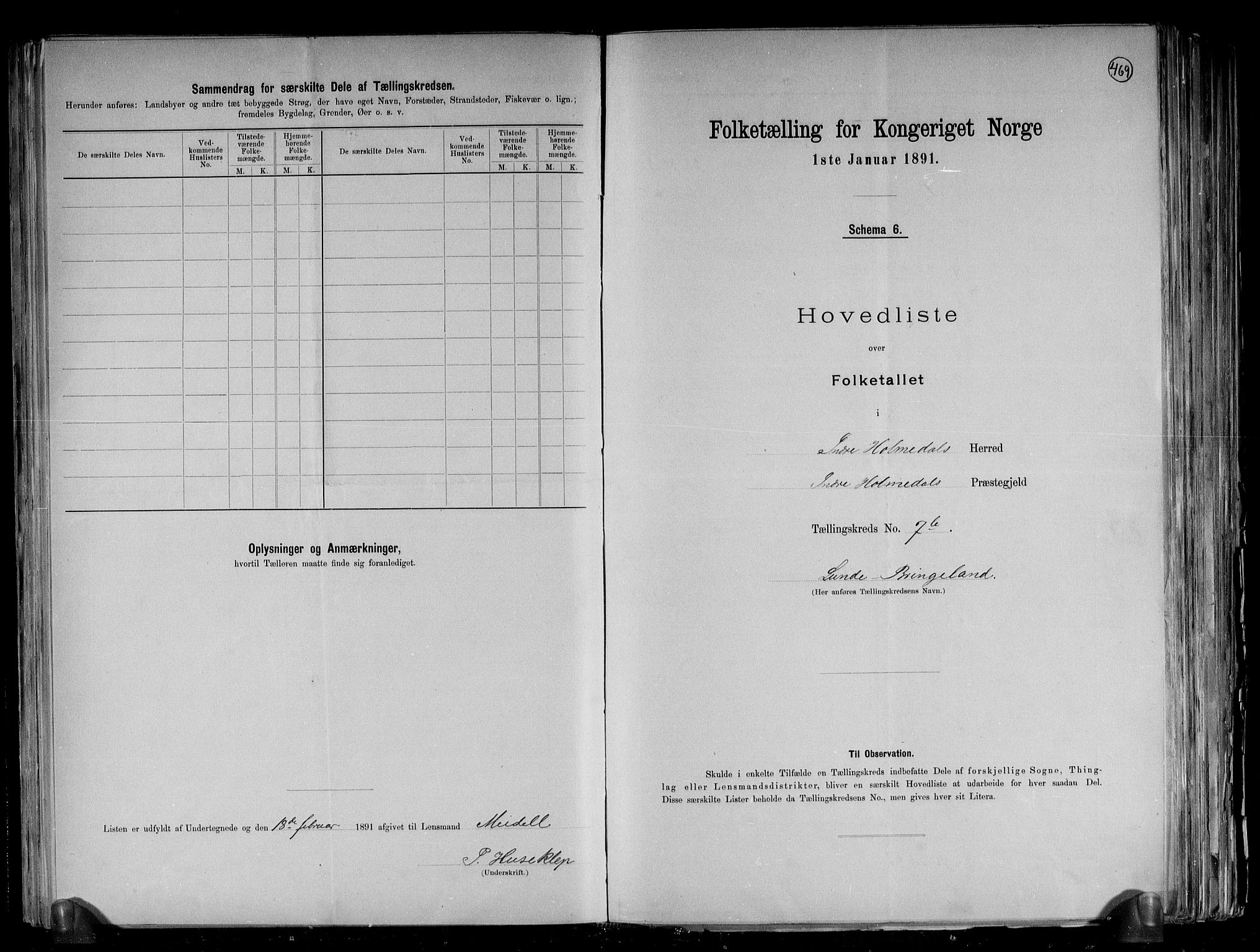 RA, Folketelling 1891 for 1430 Indre Holmedal herred, 1891, s. 24