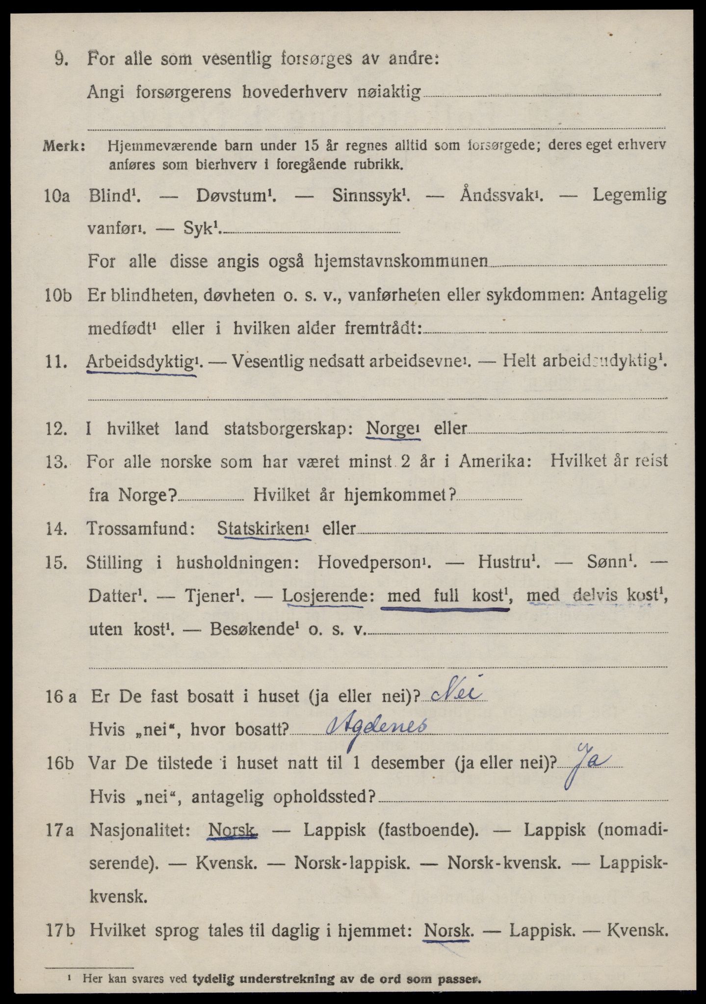 SAT, Folketelling 1920 for 1612 Hemne herred, 1920, s. 7197