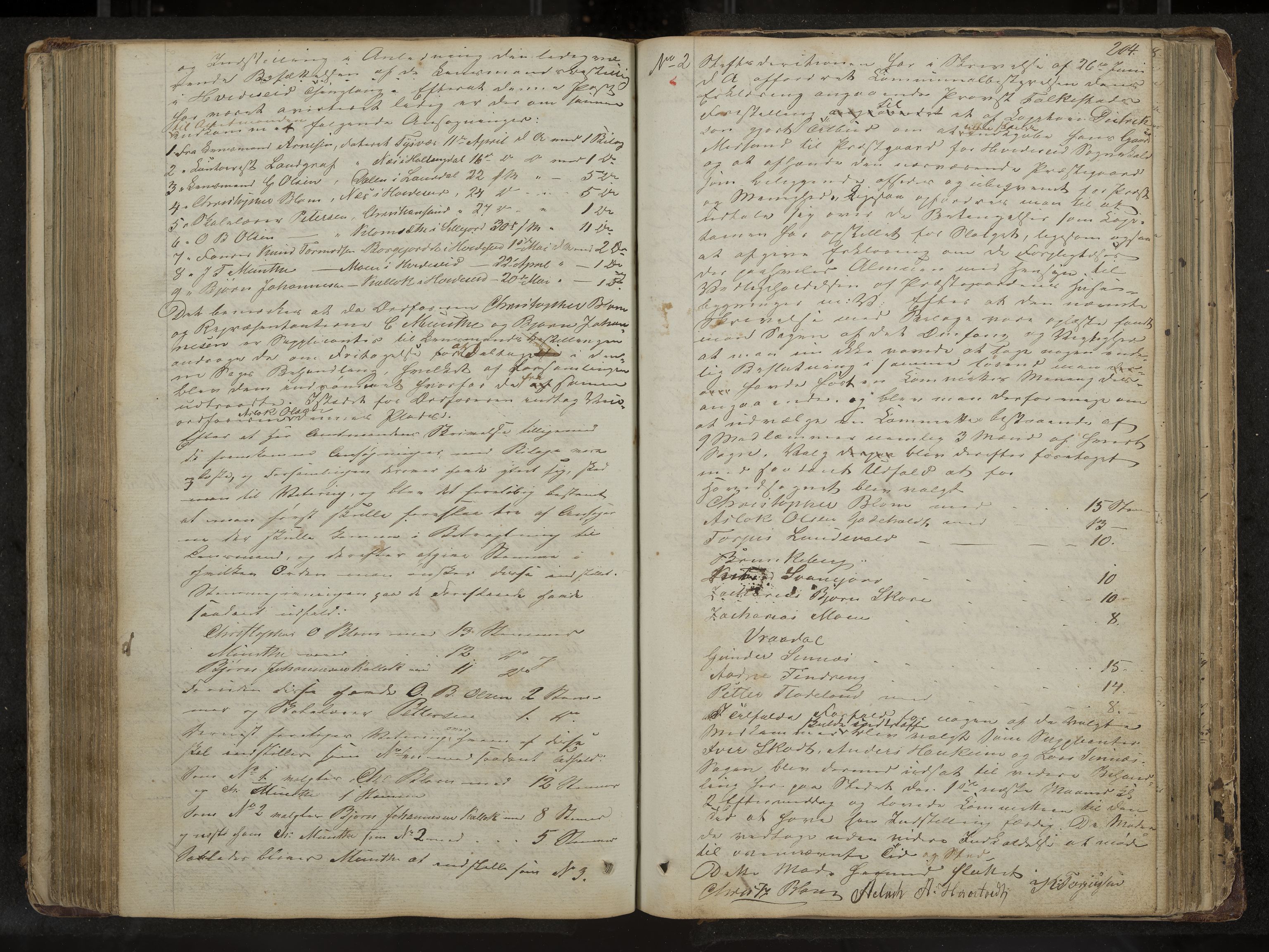 Kviteseid formannskap og sentraladministrasjon, IKAK/0829021/A/Aa/L0001: Møtebok med register, 1837-1866, s. 204