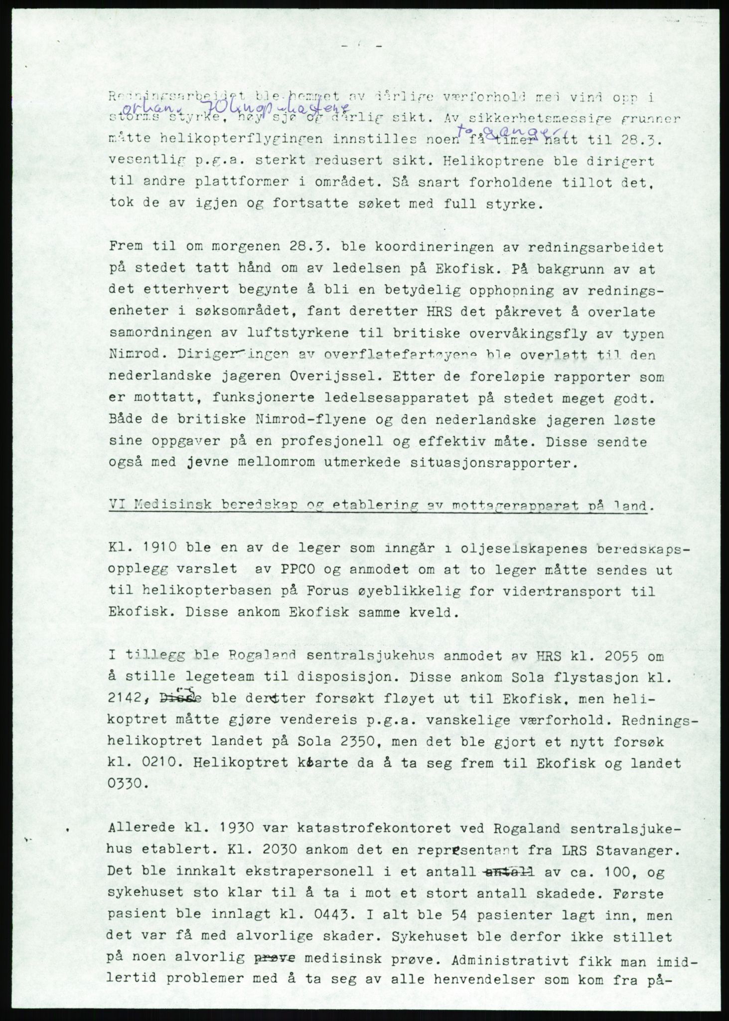 Justisdepartementet, Granskningskommisjonen ved Alexander Kielland-ulykken 27.3.1980, RA/S-1165/D/L0017: P Hjelpefartøy (Doku.liste + P1-P6 av 6)/Q Hovedredningssentralen (Q0-Q27 av 27), 1980-1981, s. 352