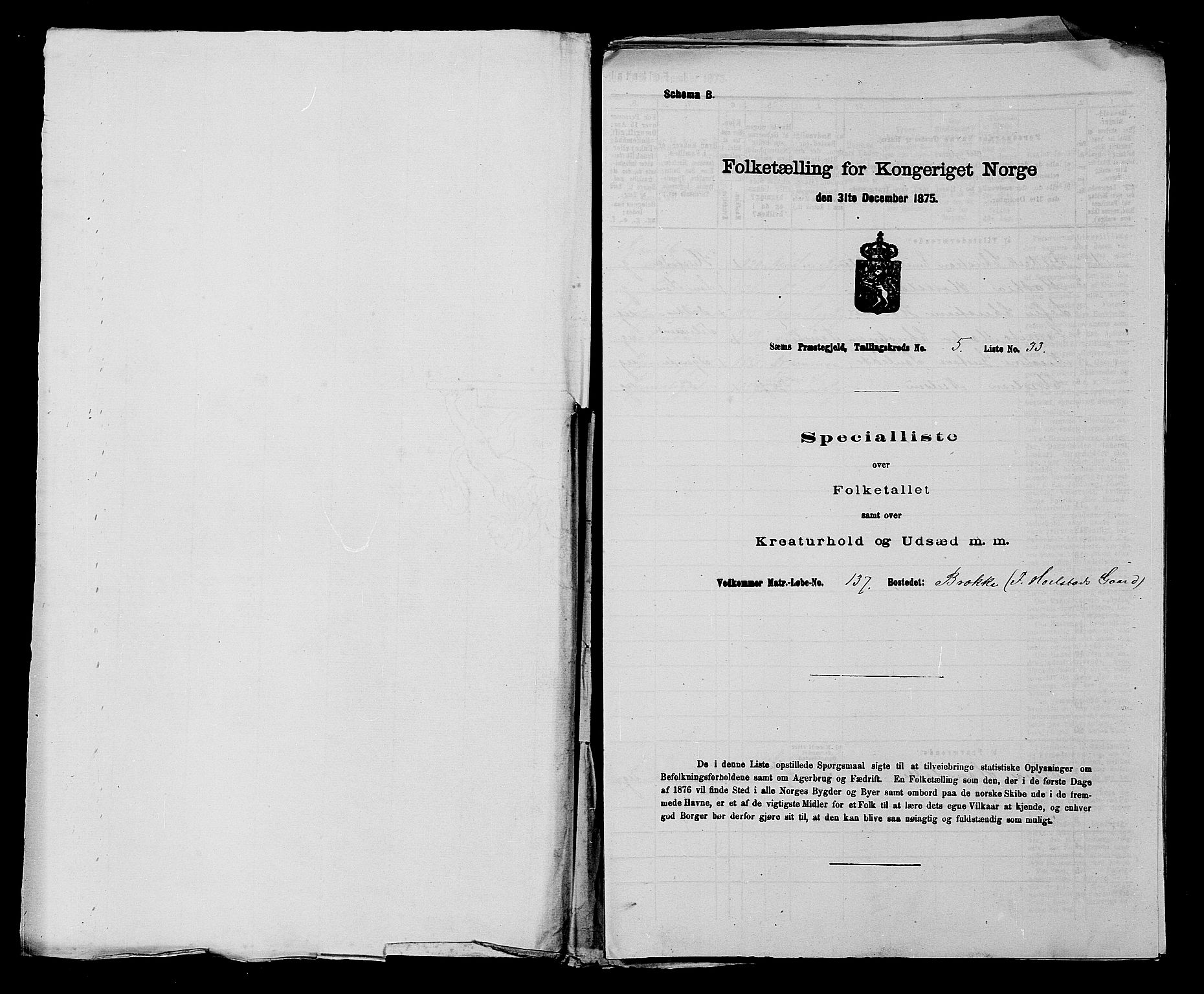 SAKO, Folketelling 1875 for 0721P Sem prestegjeld, 1875, s. 612