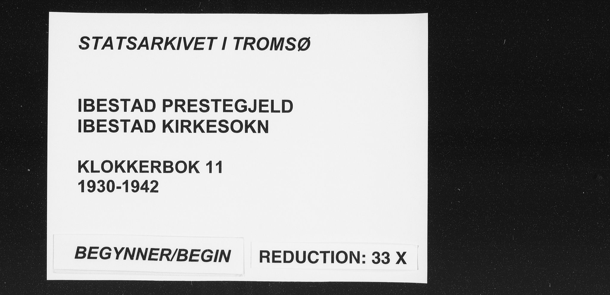 Ibestad sokneprestembete, SATØ/S-0077/H/Ha/Hab/L0011klokker: Klokkerbok nr. 11, 1930-1942