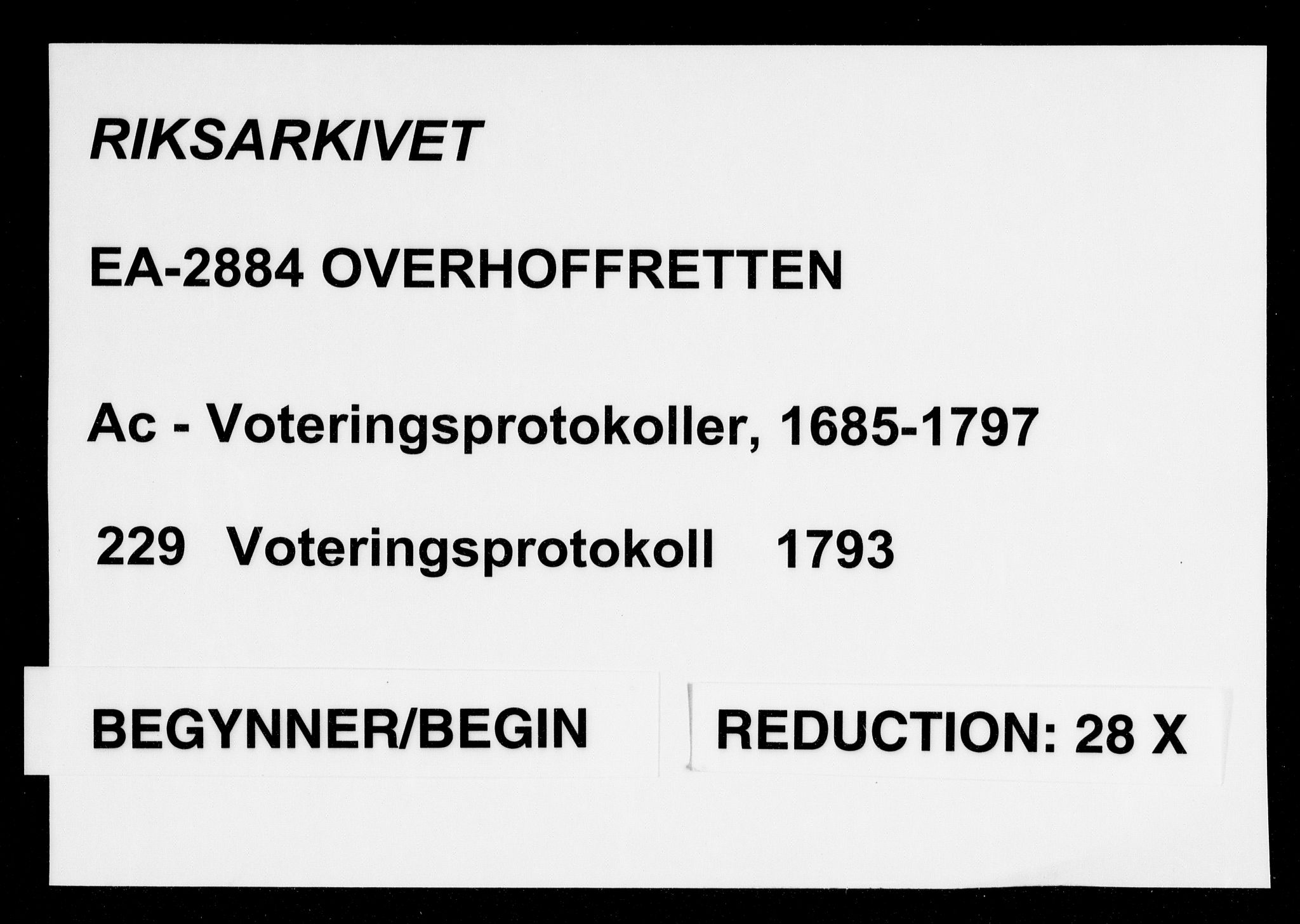 Overhoffretten 1667-1797, RA/EA-2884/Ac/L0229: Voteringsprotokoll, 1793