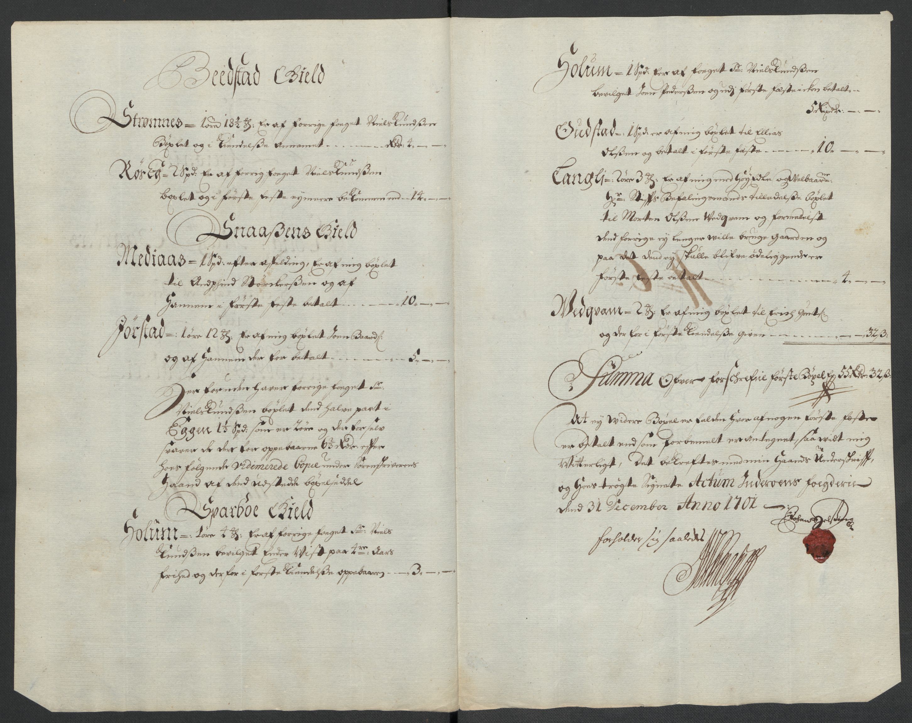 Rentekammeret inntil 1814, Reviderte regnskaper, Fogderegnskap, AV/RA-EA-4092/R63/L4312: Fogderegnskap Inderøy, 1701-1702, s. 47