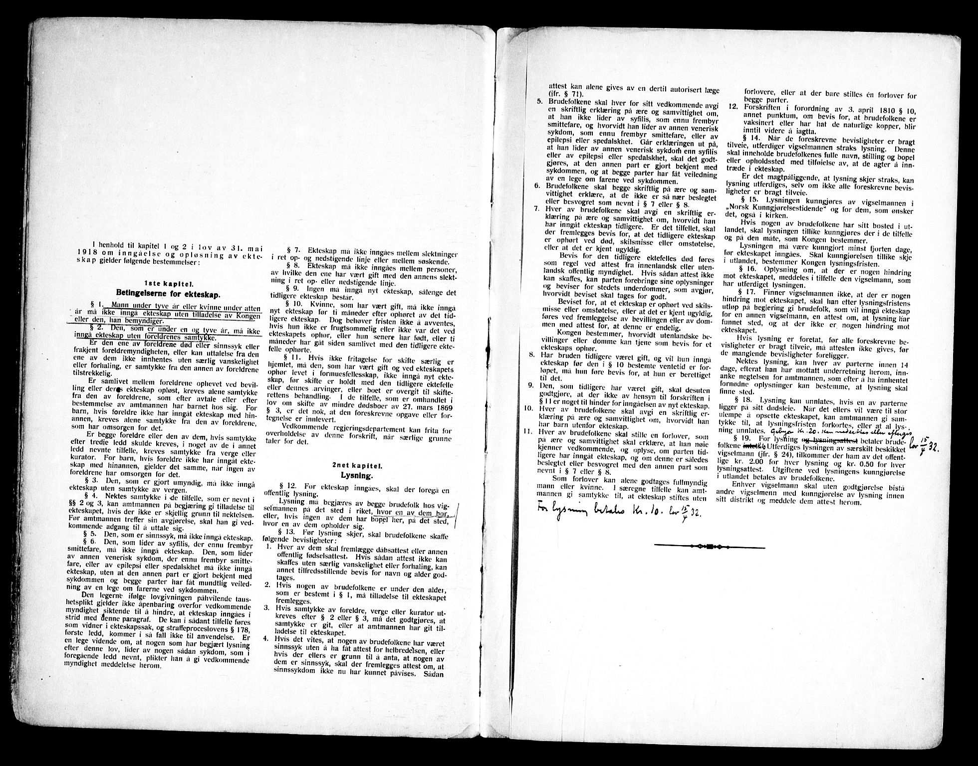 Borge prestekontor Kirkebøker, SAO/A-10903/H/Hb/L0001: Lysningsprotokoll nr. II 1, 1919-1966