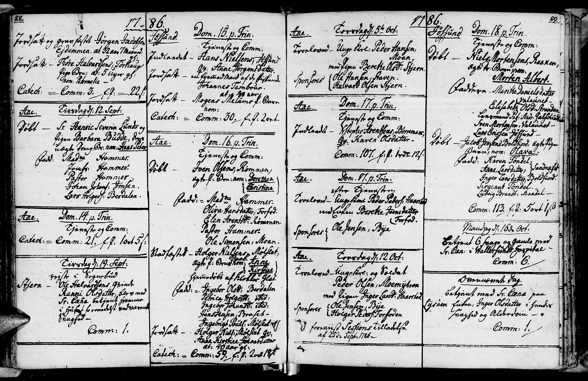 Ministerialprotokoller, klokkerbøker og fødselsregistre - Sør-Trøndelag, AV/SAT-A-1456/655/L0673: Ministerialbok nr. 655A02, 1780-1801, s. 88-89