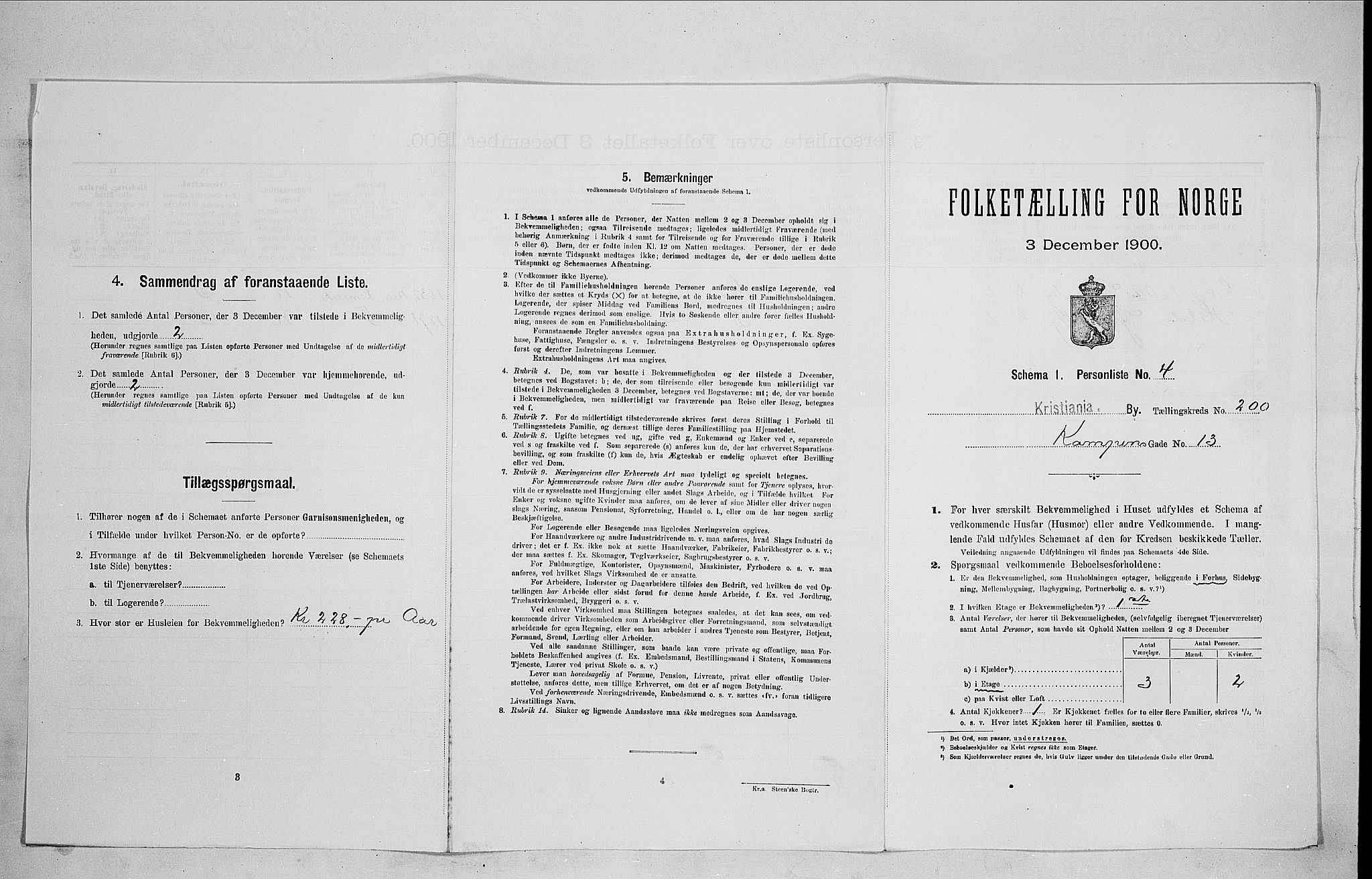 SAO, Folketelling 1900 for 0301 Kristiania kjøpstad, 1900, s. 44631