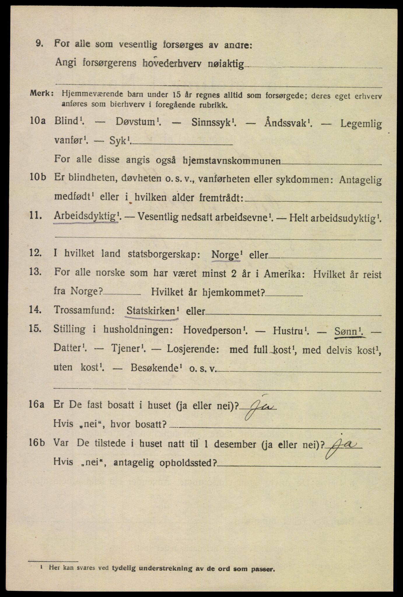 SAK, Folketelling 1920 for 0913 Søndeled herred, 1920, s. 5300