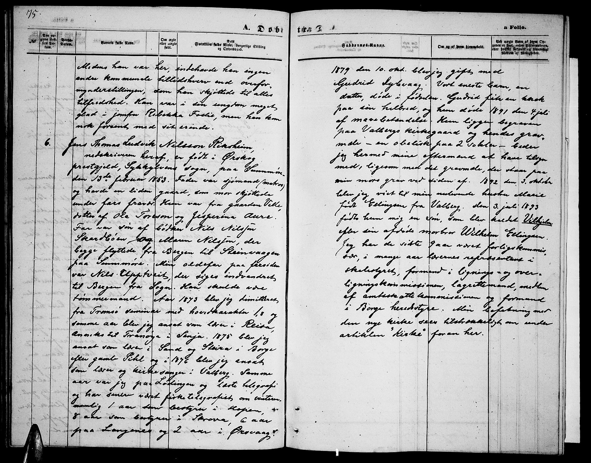 Ministerialprotokoller, klokkerbøker og fødselsregistre - Nordland, AV/SAT-A-1459/884/L1196: Klokkerbok nr. 884C02, 1860-1887, s. 75