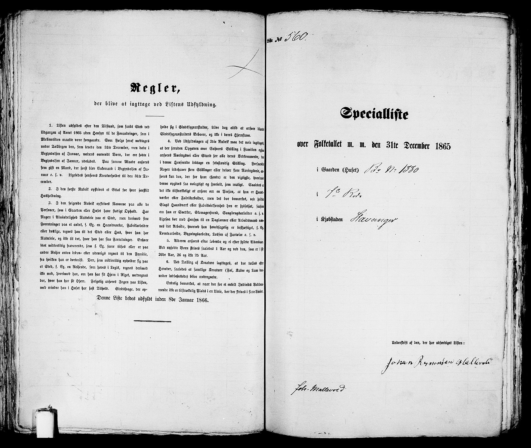 RA, Folketelling 1865 for 1103 Stavanger kjøpstad, 1865, s. 1149