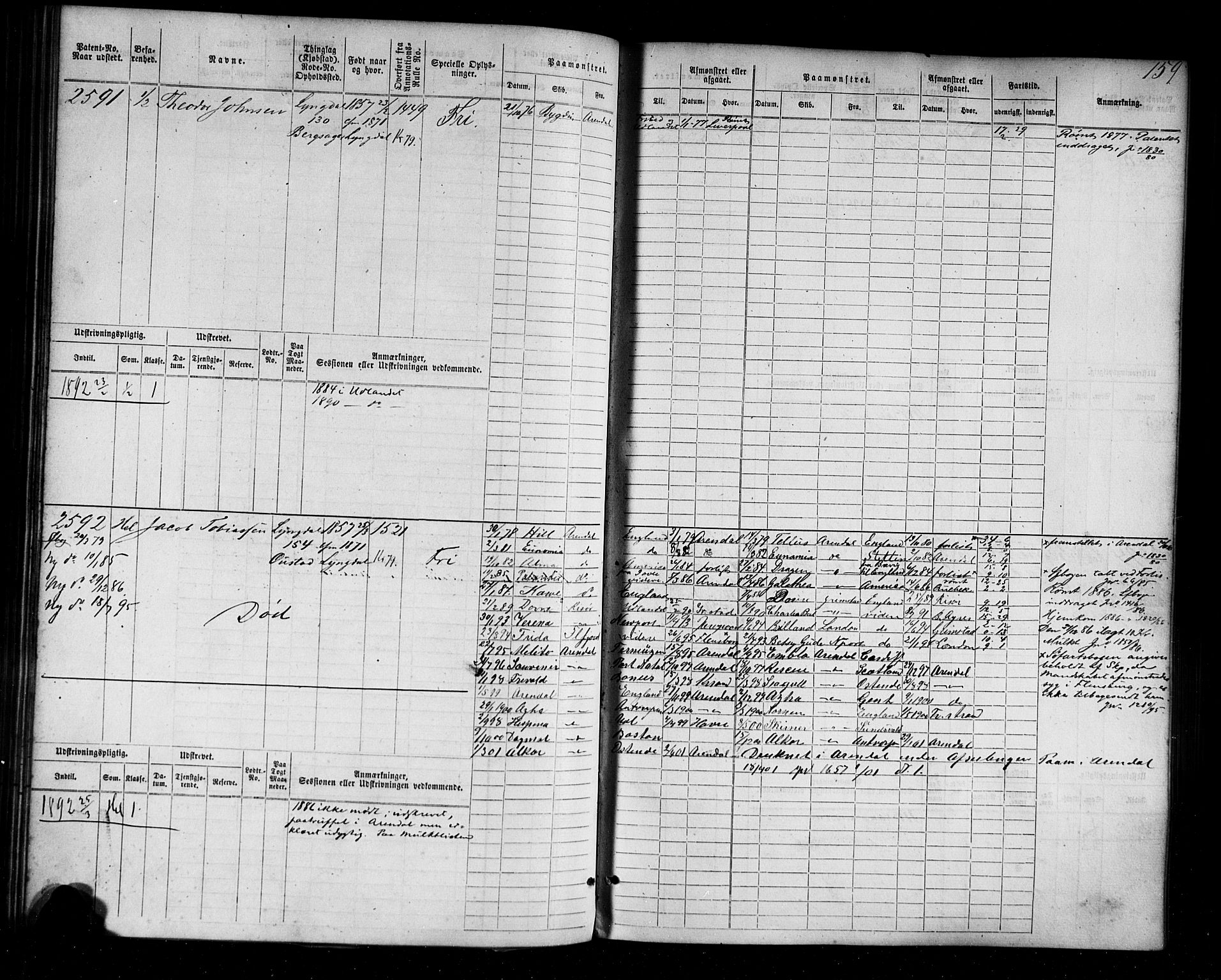 Farsund mønstringskrets, SAK/2031-0017/F/Fb/L0004: Hovedrulle nr 2275-3040, M-7, 1875-1915, s. 163