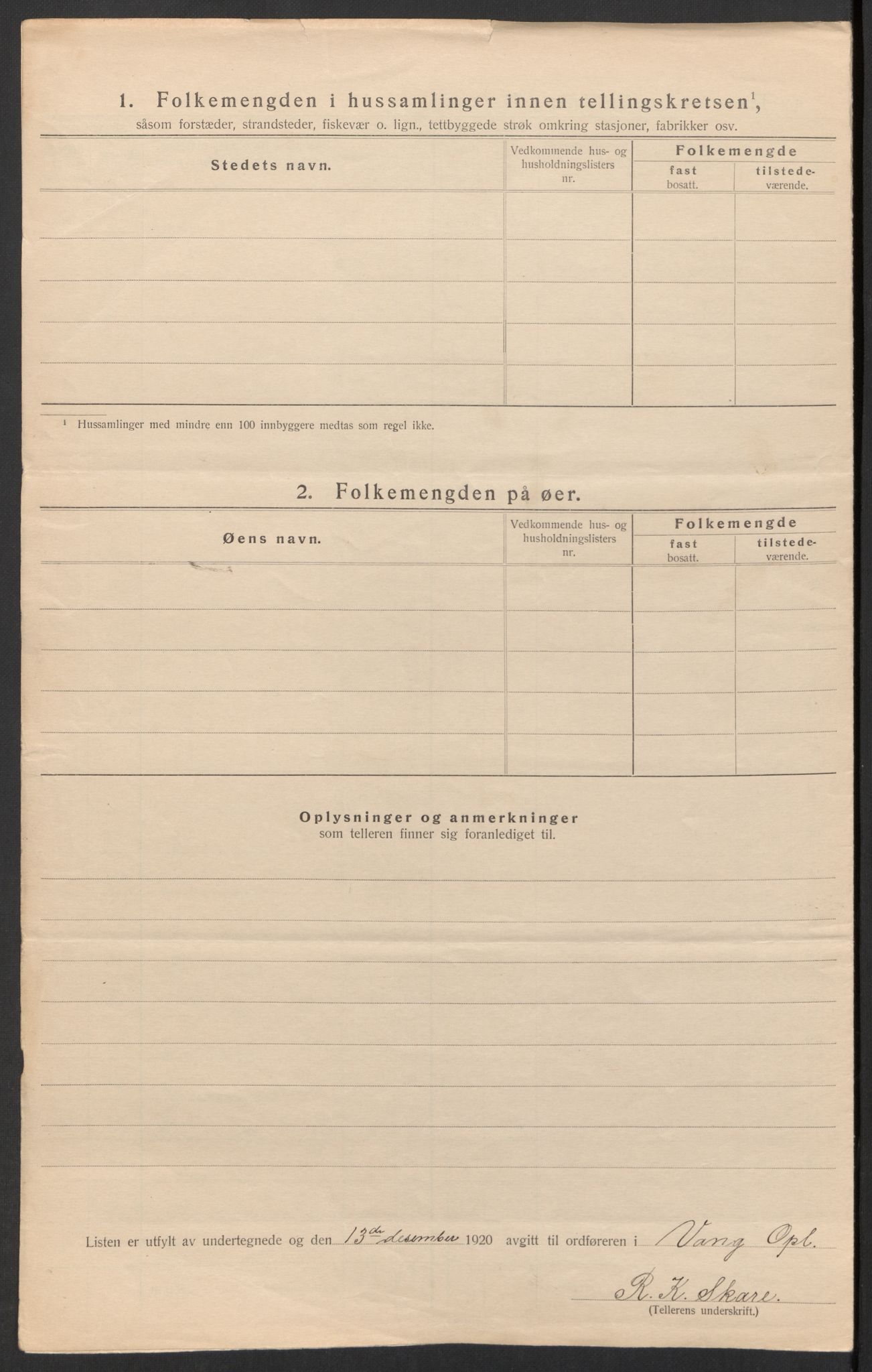 SAH, Folketelling 1920 for 0545 Vang herred, 1920, s. 14