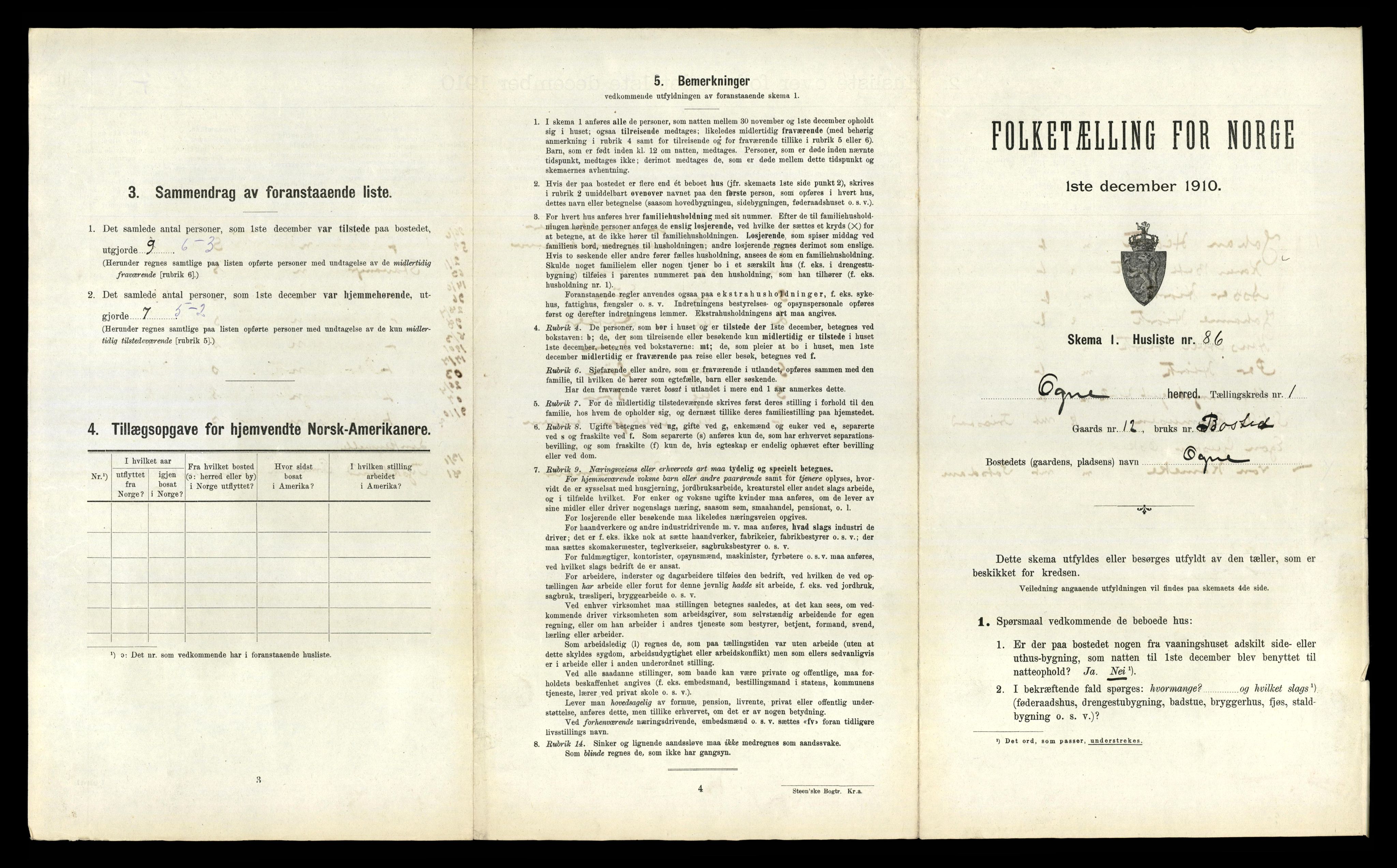 RA, Folketelling 1910 for 1117 Ogna herred, 1910, s. 187