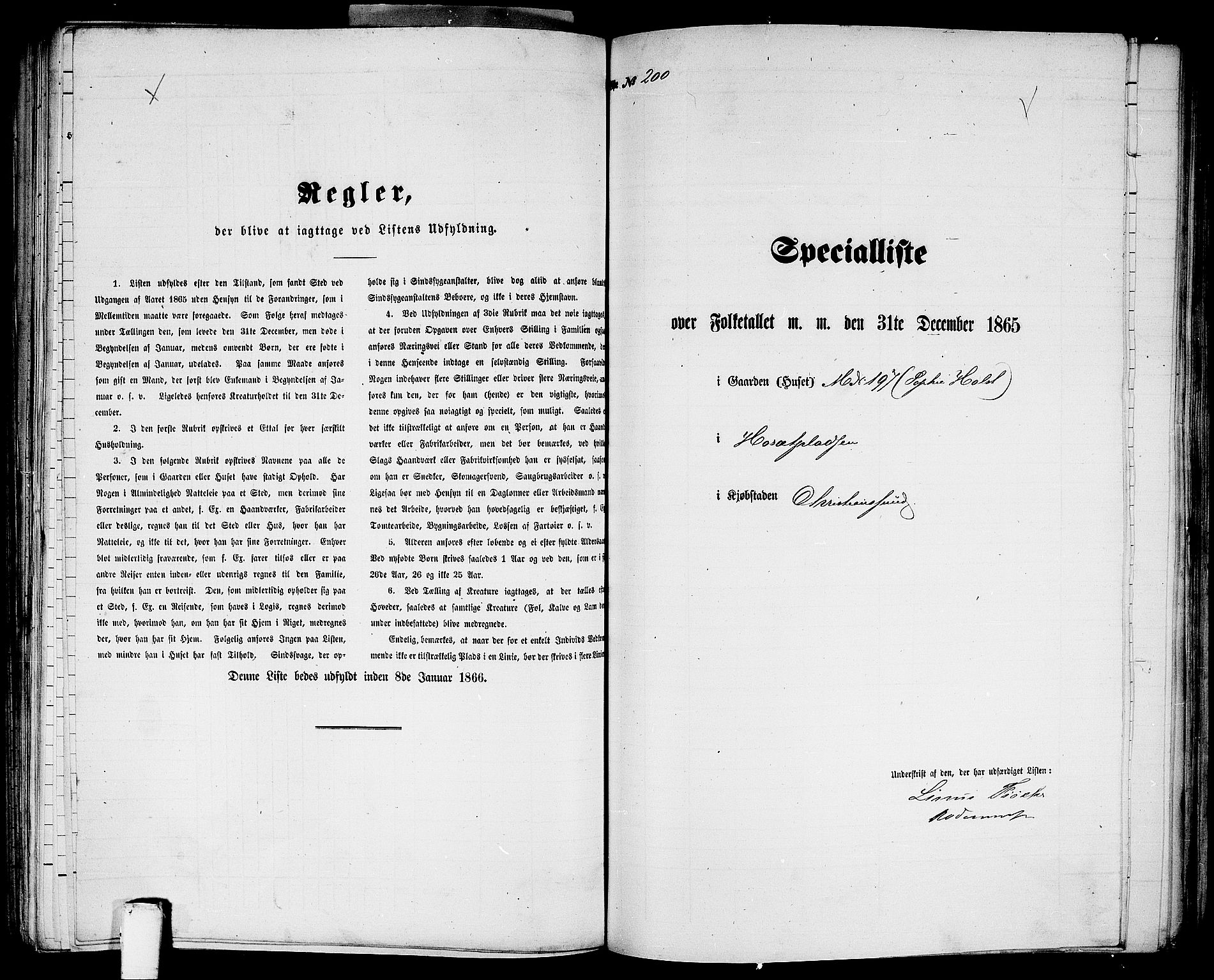 RA, Folketelling 1865 for 1503B Kristiansund prestegjeld, Kristiansund kjøpstad, 1865, s. 408