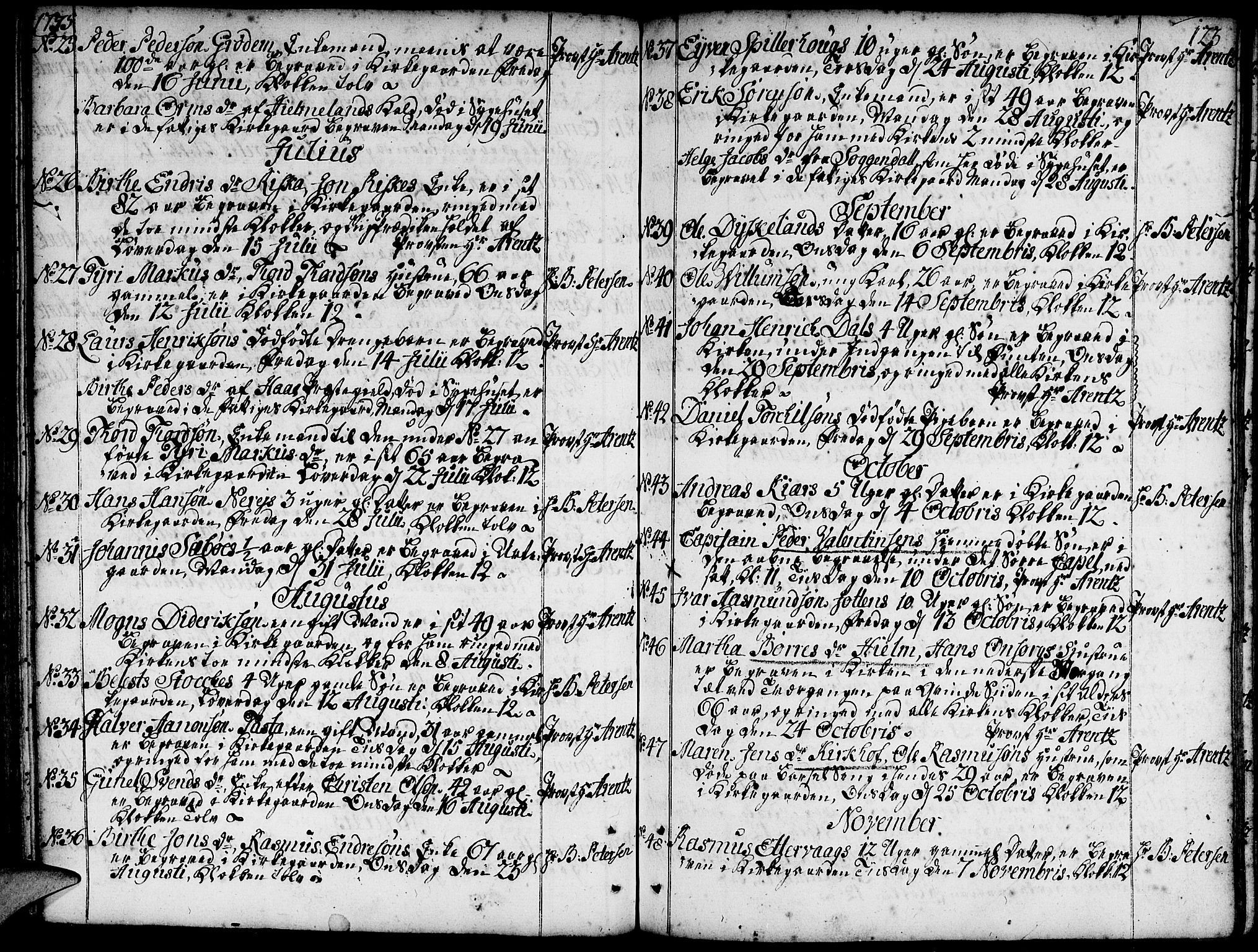 Domkirken sokneprestkontor, SAST/A-101812/001/30/30BA/L0005: Ministerialbok nr. A 5, 1744-1788, s. 123