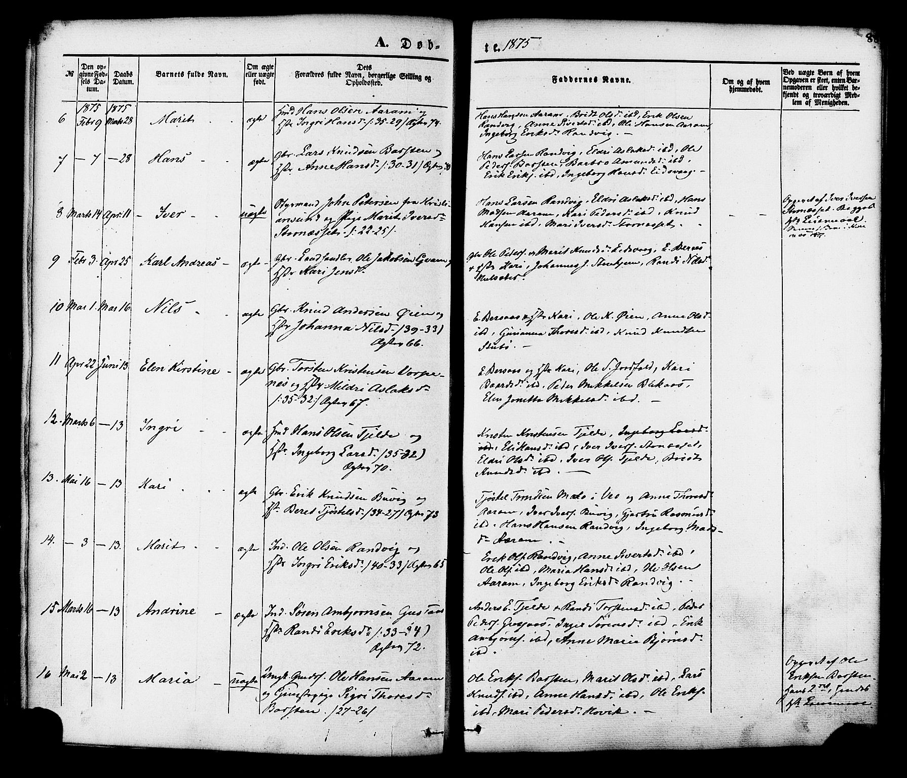 Ministerialprotokoller, klokkerbøker og fødselsregistre - Møre og Romsdal, AV/SAT-A-1454/551/L0625: Ministerialbok nr. 551A05, 1846-1879, s. 88