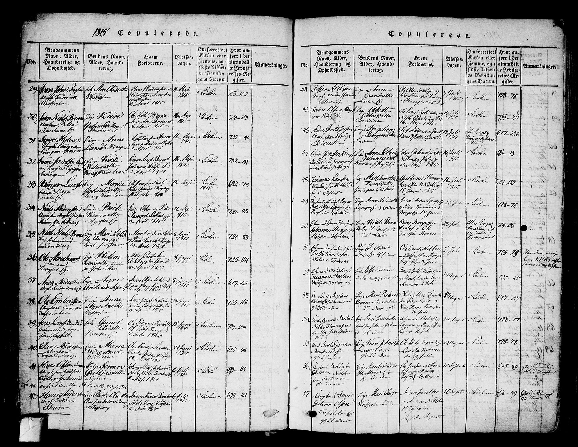Eiker kirkebøker, AV/SAKO-A-4/G/Ga/L0001: Klokkerbok nr. I 1, 1814-1832, s. 386-387