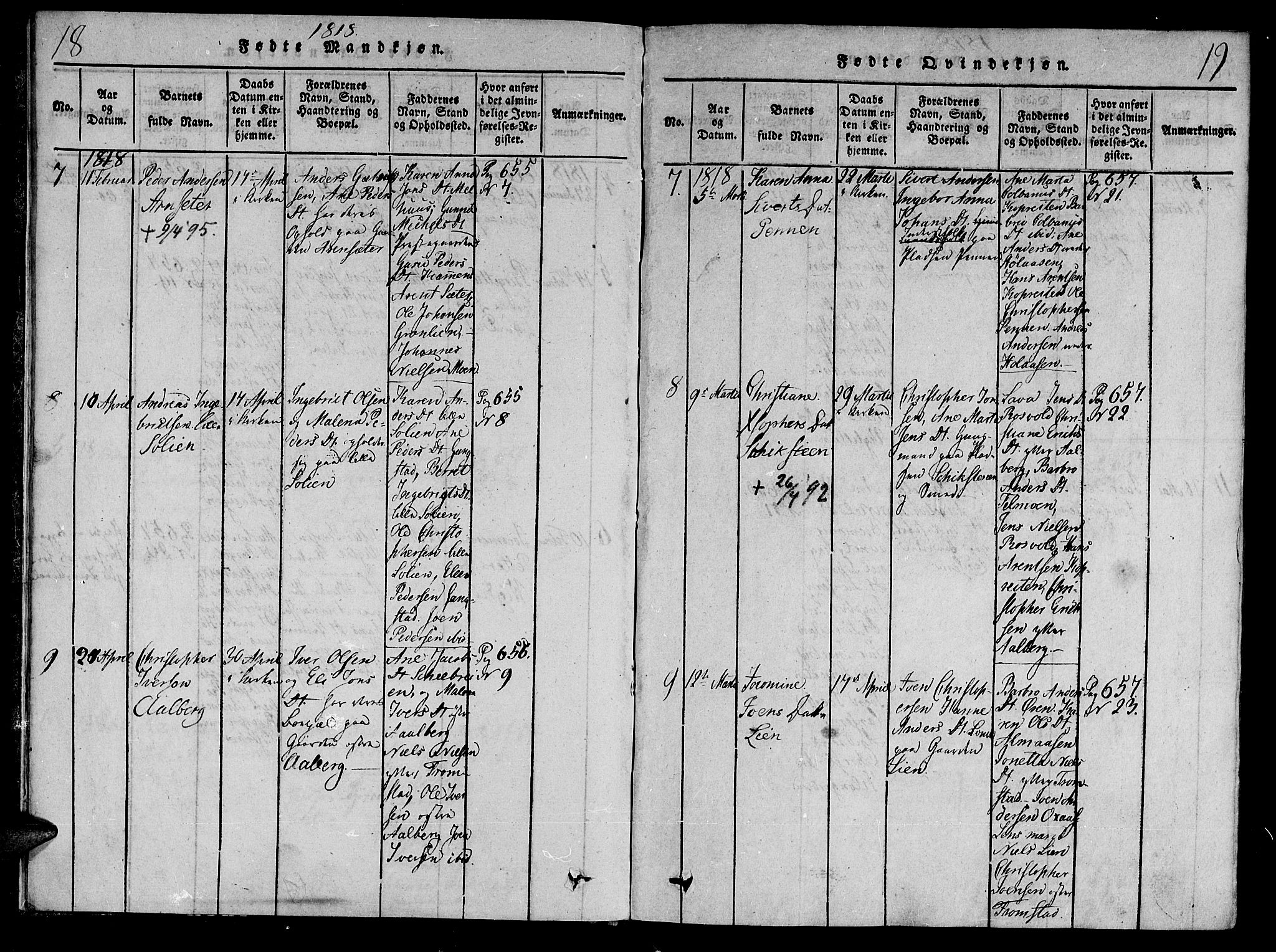 Ministerialprotokoller, klokkerbøker og fødselsregistre - Nord-Trøndelag, SAT/A-1458/701/L0005: Ministerialbok nr. 701A05 /1, 1816-1825, s. 18-19