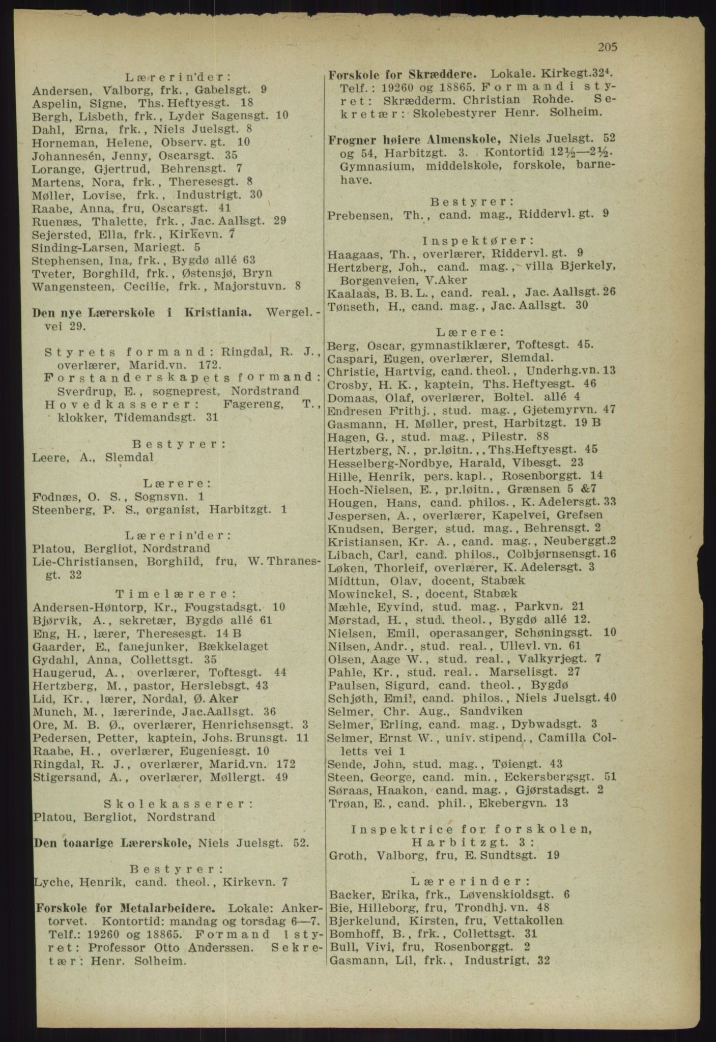 Kristiania/Oslo adressebok, PUBL/-, 1918, s. 218