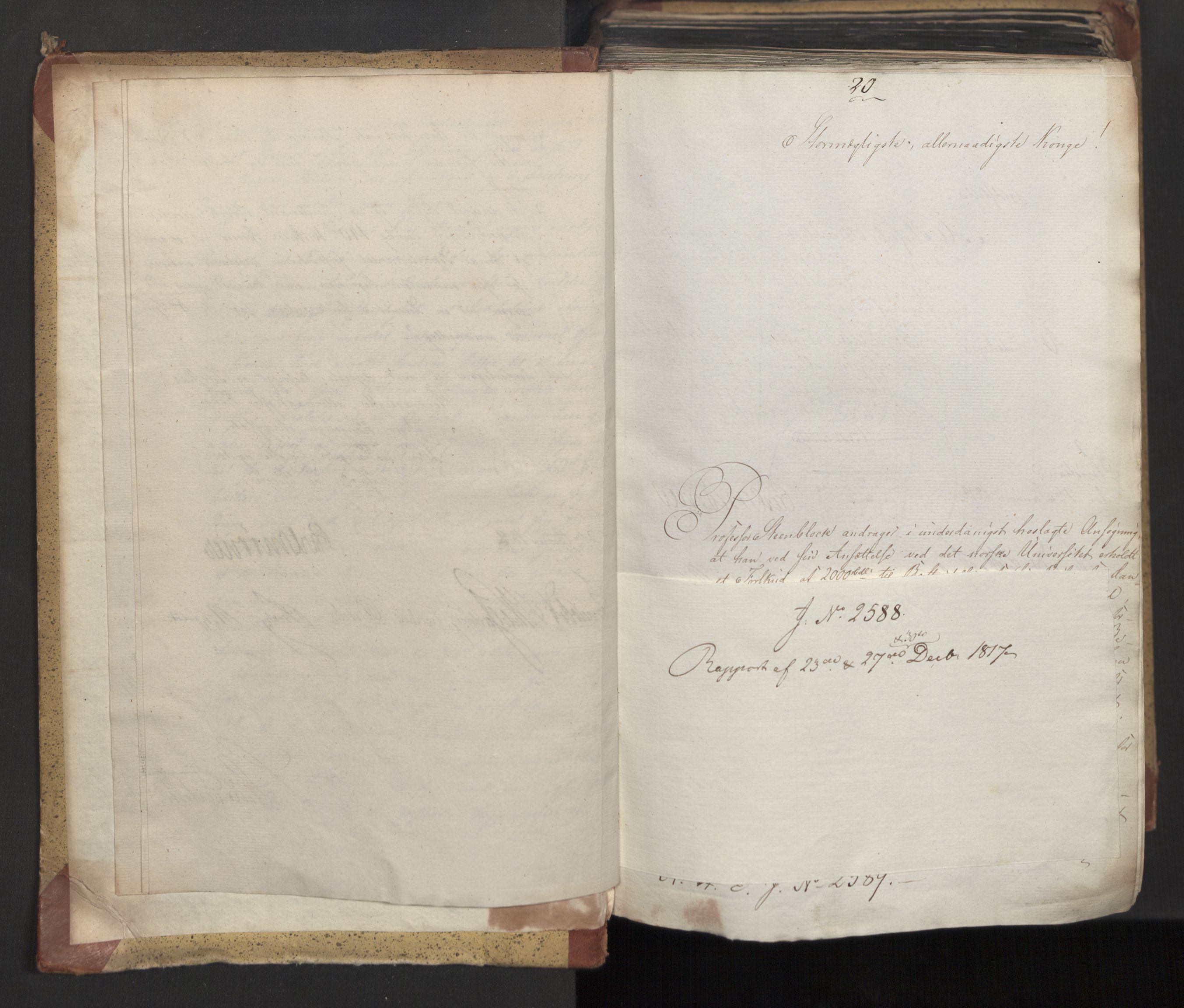 Statsrådsavdelingen i Stockholm, RA/S-1003/D/Da/L0012: Regjeringsinnstillinger nr. 2587-2760, 1818, s. 5