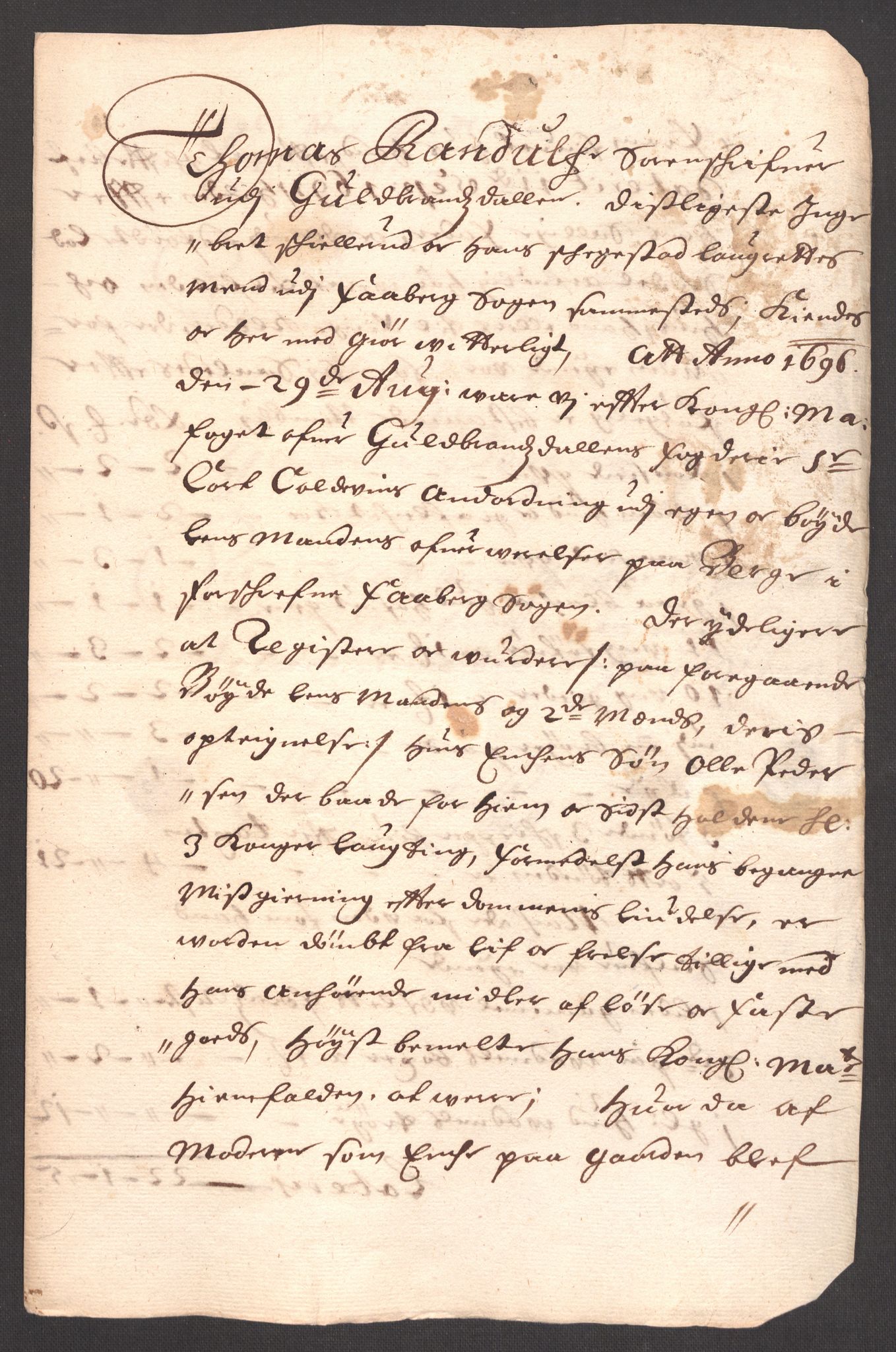 Rentekammeret inntil 1814, Reviderte regnskaper, Fogderegnskap, RA/EA-4092/R17/L1170: Fogderegnskap Gudbrandsdal, 1696-1697, s. 40