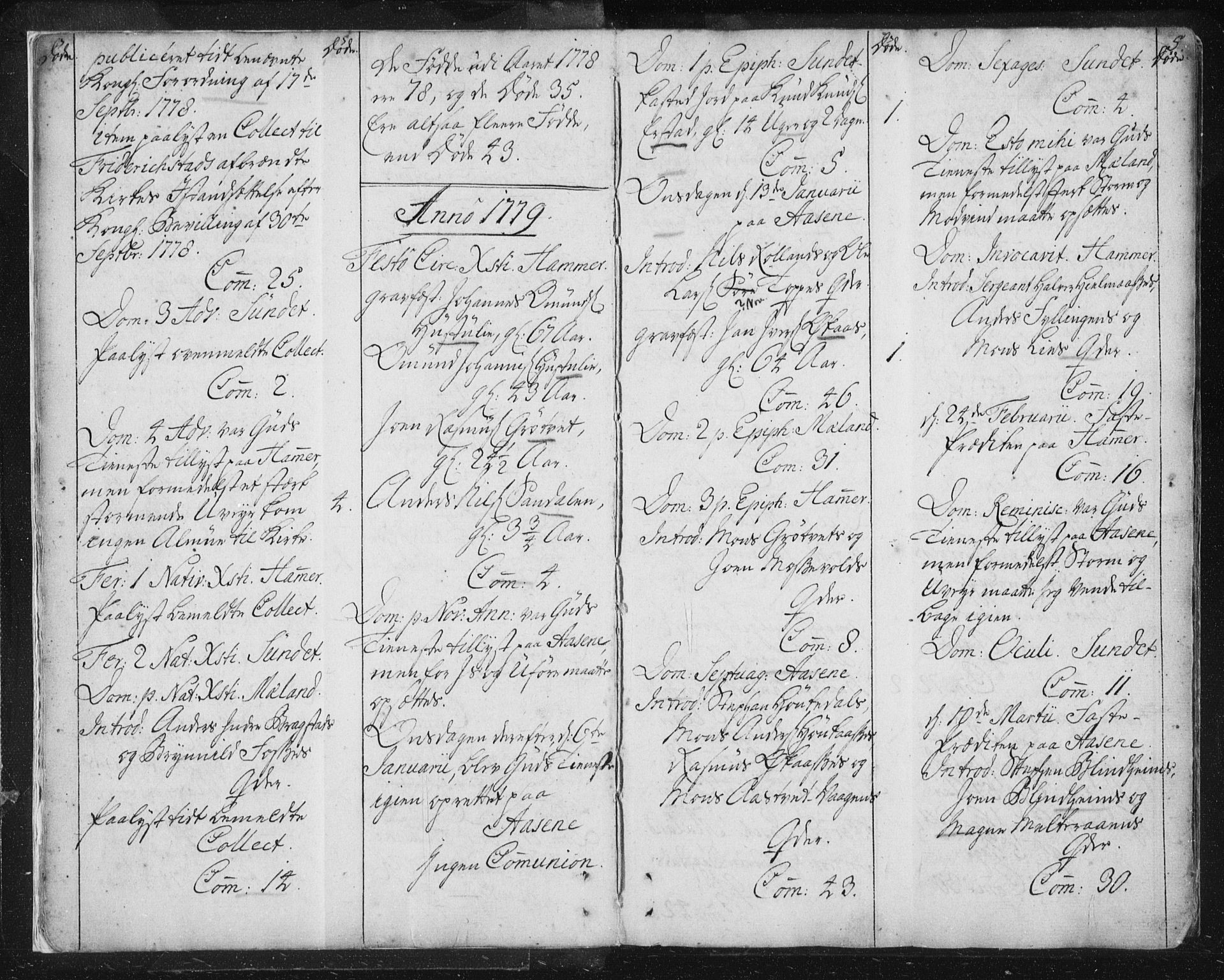 Hamre sokneprestembete, AV/SAB-A-75501/H/Ha/Haa/Haaa/L0008: Ministerialbok nr. A 8, 1778-1804, s. 5