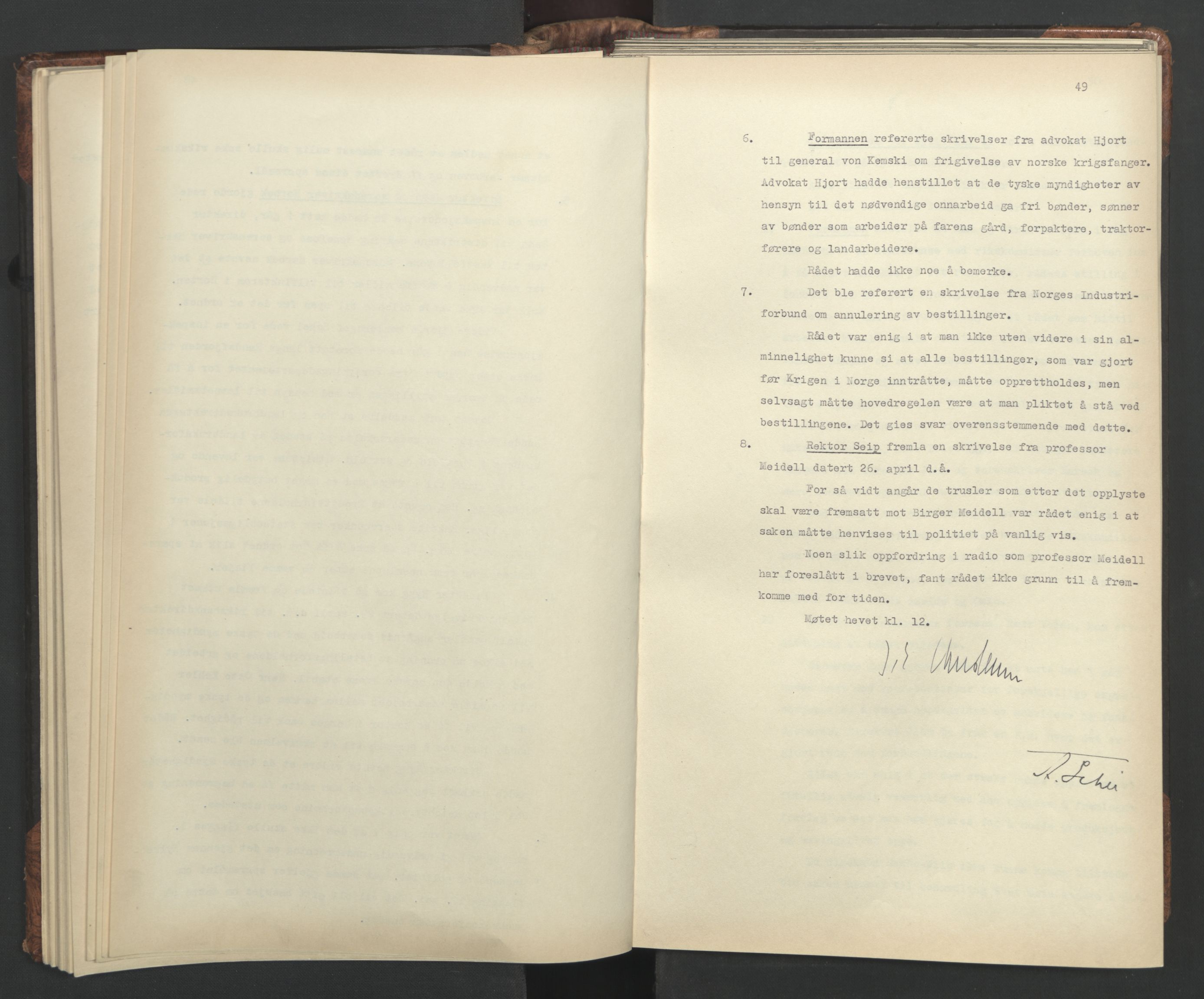 Administrasjonsrådet, AV/RA-S-1004/A/L0001: Møteprotokoll med tillegg 15/4-25/9, 1940, s. 49