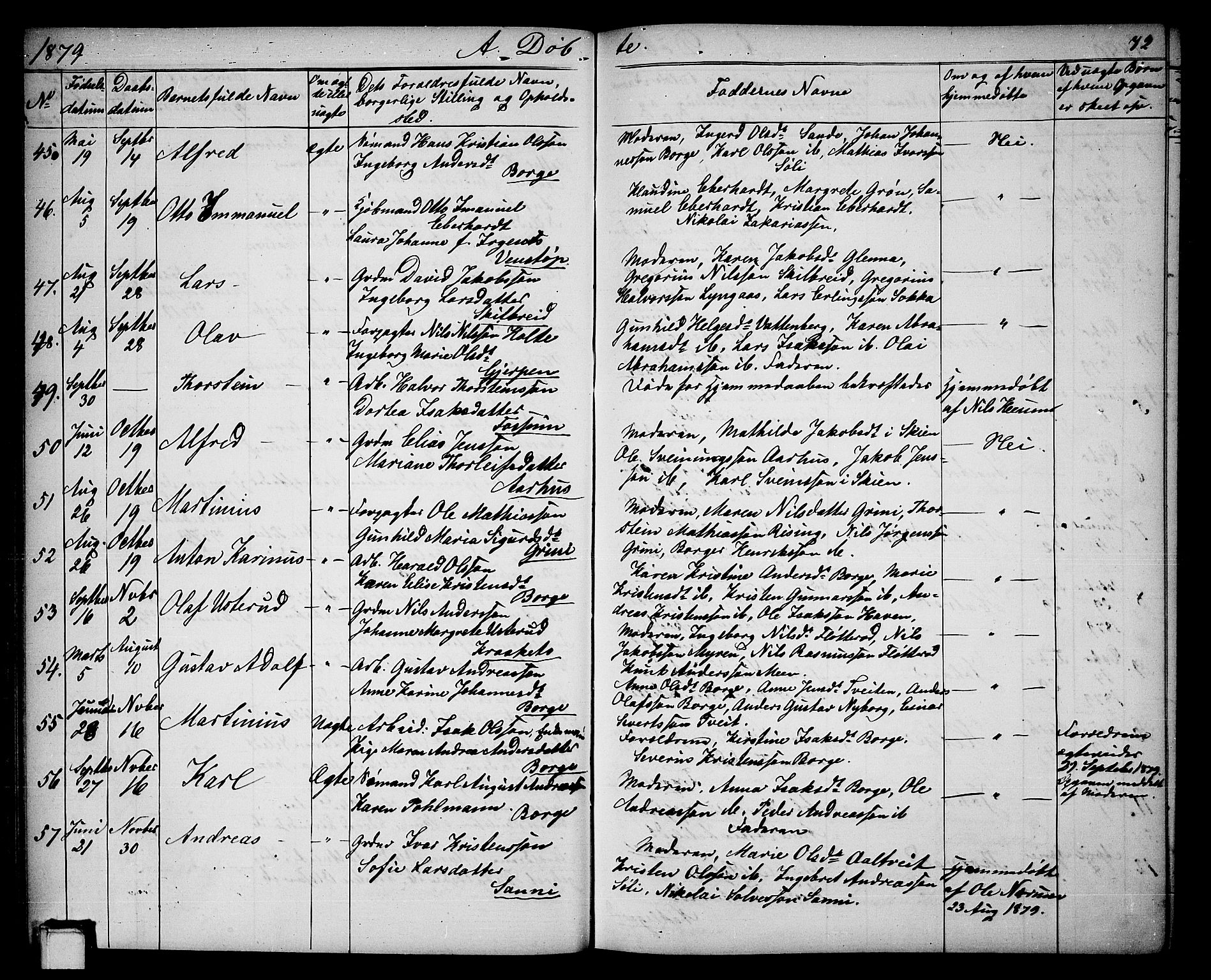 Gjerpen kirkebøker, AV/SAKO-A-265/G/Ga/L0001: Klokkerbok nr. I 1, 1864-1882, s. 72