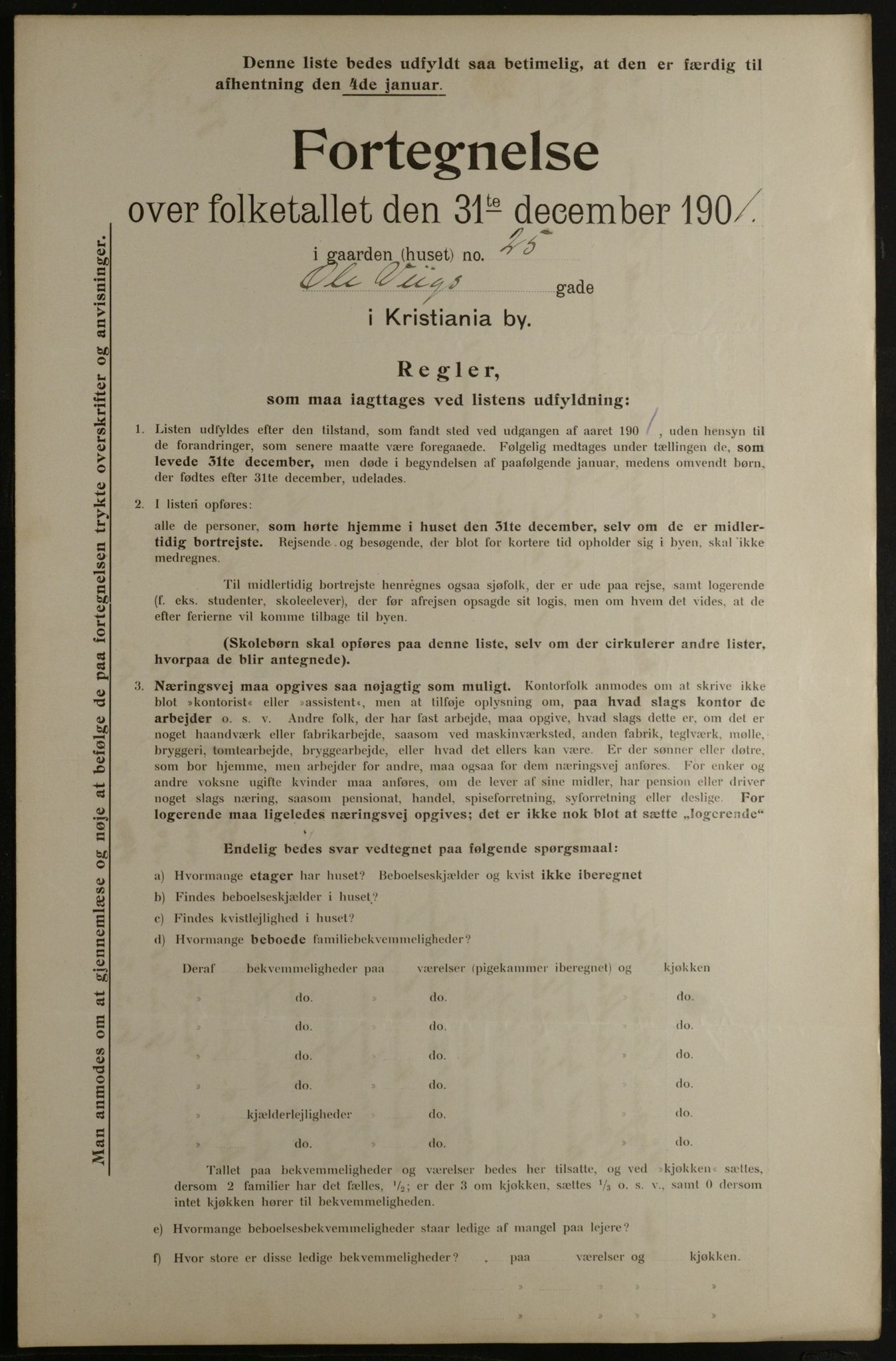 OBA, Kommunal folketelling 31.12.1901 for Kristiania kjøpstad, 1901, s. 11584