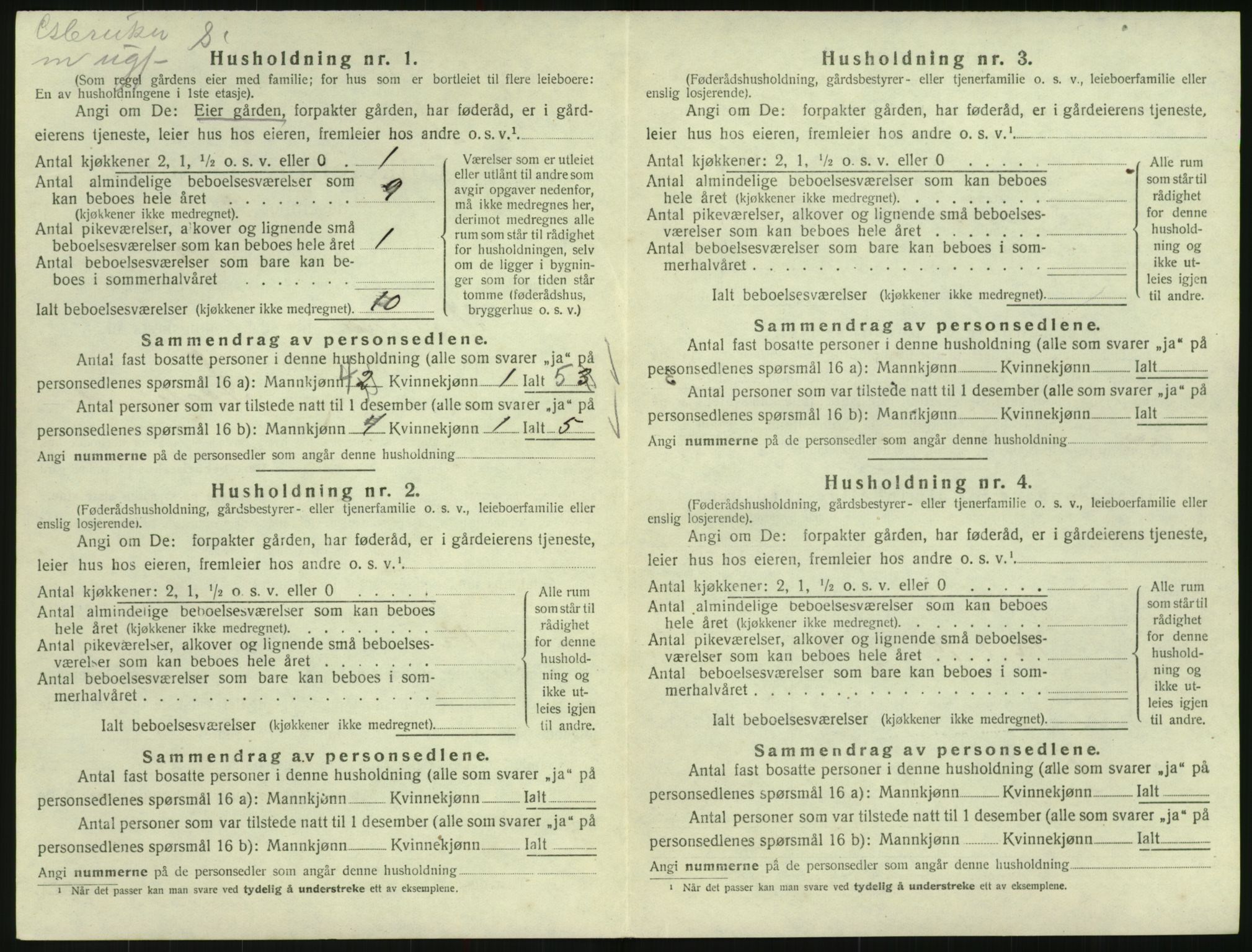 SAK, Folketelling 1920 for 0934 Vegusdal herred, 1920, s. 94