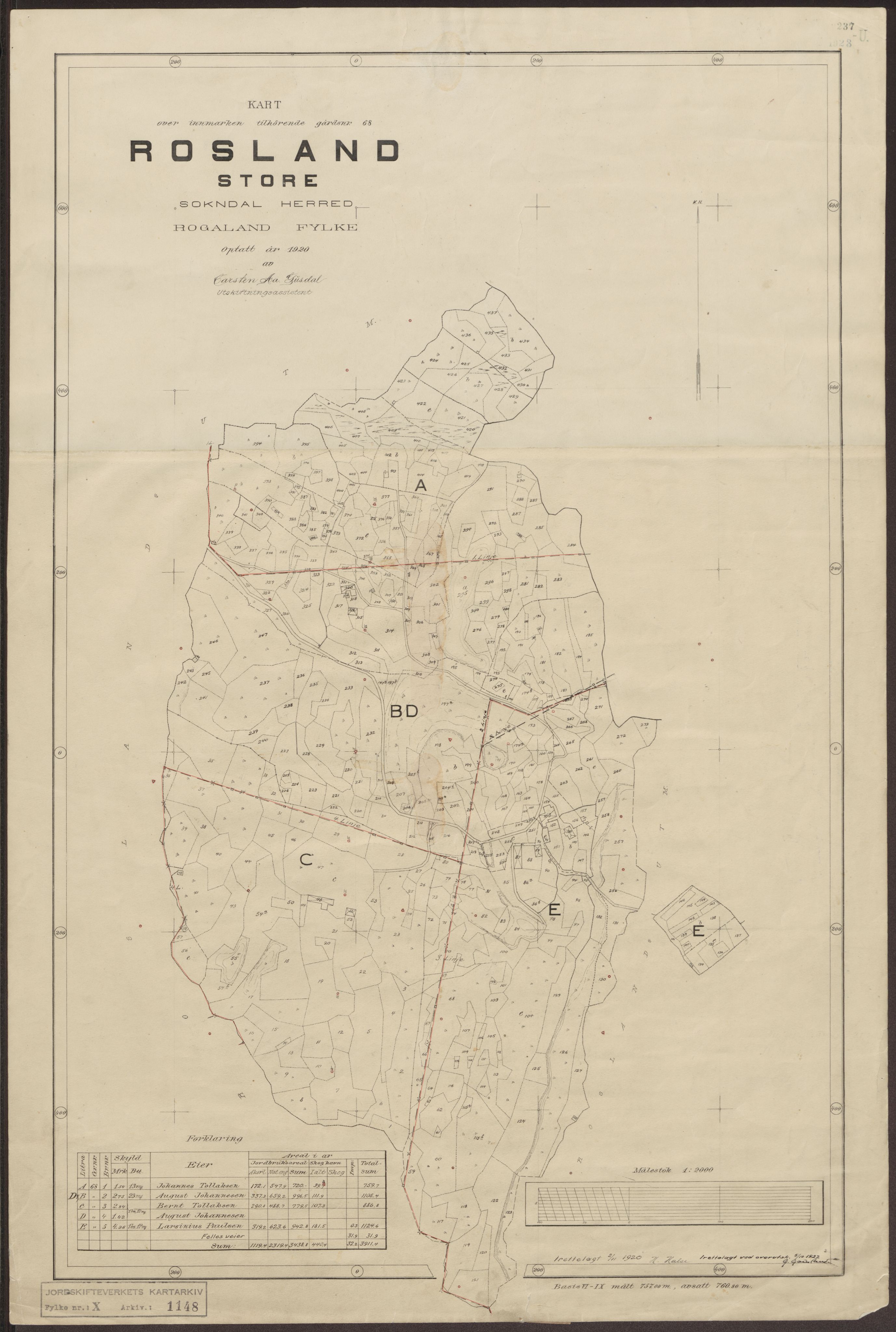 Jordskifteverkets kartarkiv, AV/RA-S-3929/T, 1859-1988, s. 1390