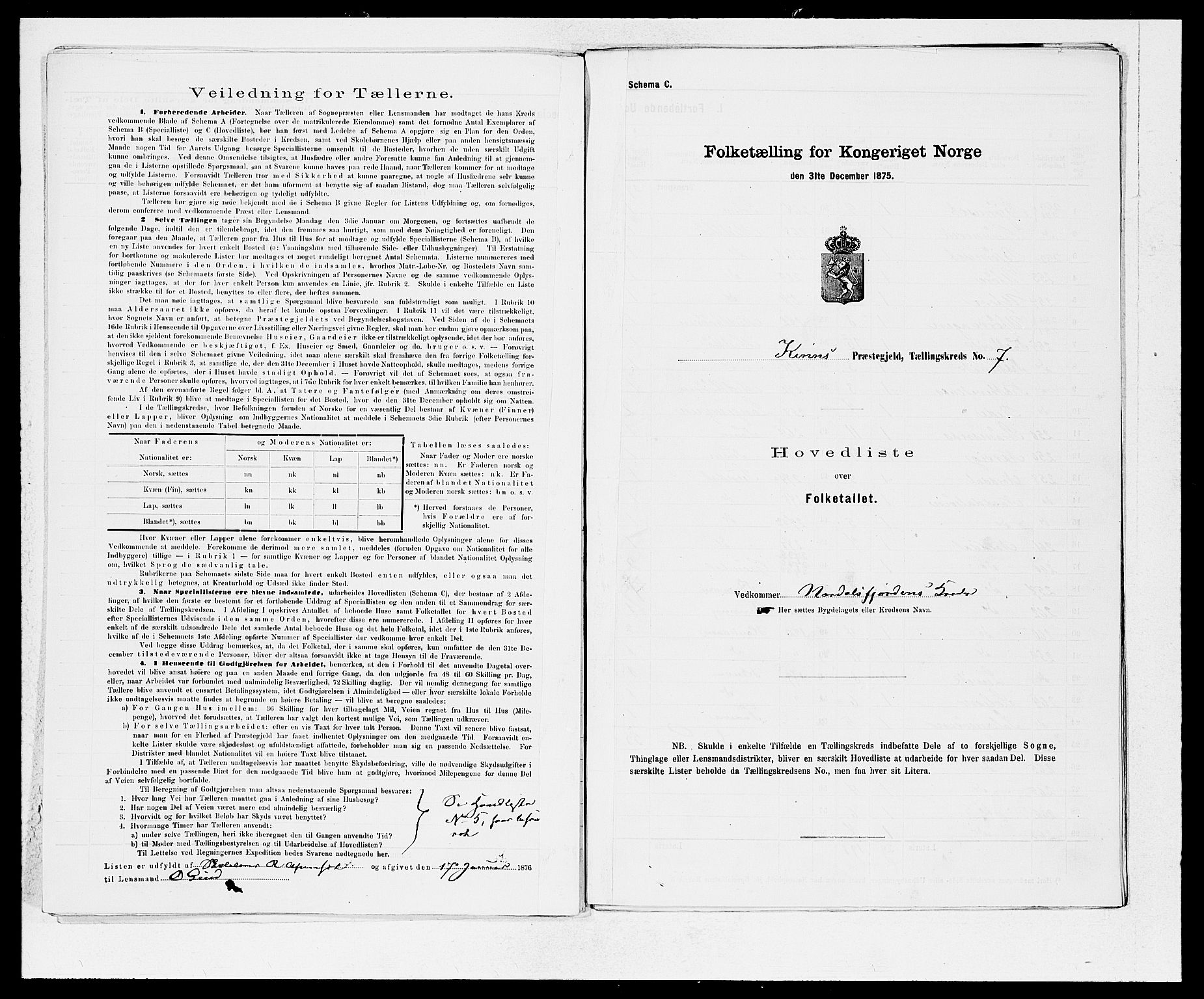 SAB, Folketelling 1875 for 1437L Kinn prestegjeld, Kinn sokn og Svanøy sokn, 1875, s. 14