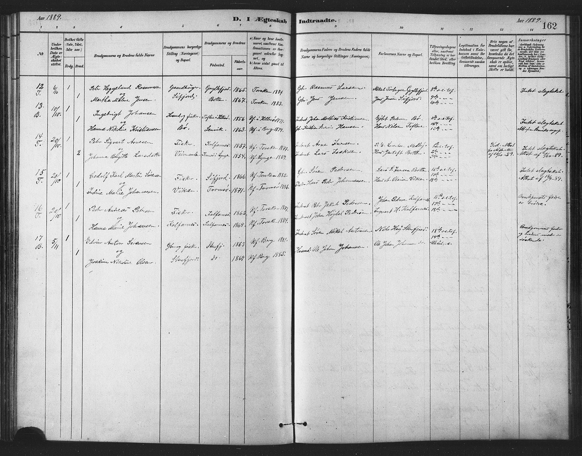 Berg sokneprestkontor, SATØ/S-1318/G/Ga/Gaa/L0004kirke: Ministerialbok nr. 4, 1880-1894, s. 162