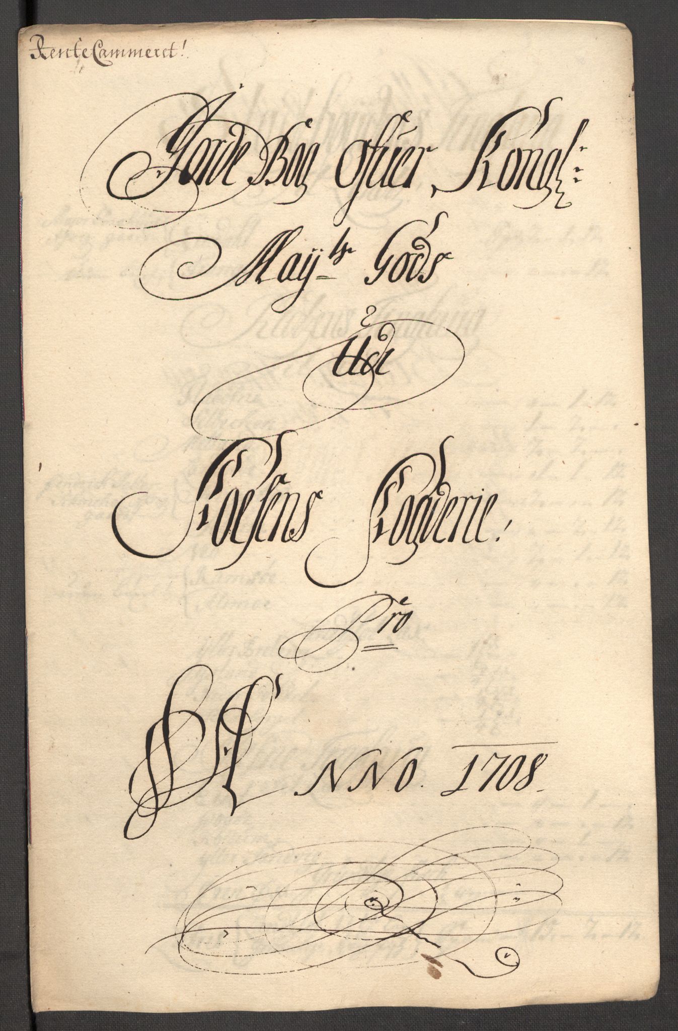 Rentekammeret inntil 1814, Reviderte regnskaper, Fogderegnskap, AV/RA-EA-4092/R57/L3858: Fogderegnskap Fosen, 1708-1709, s. 113