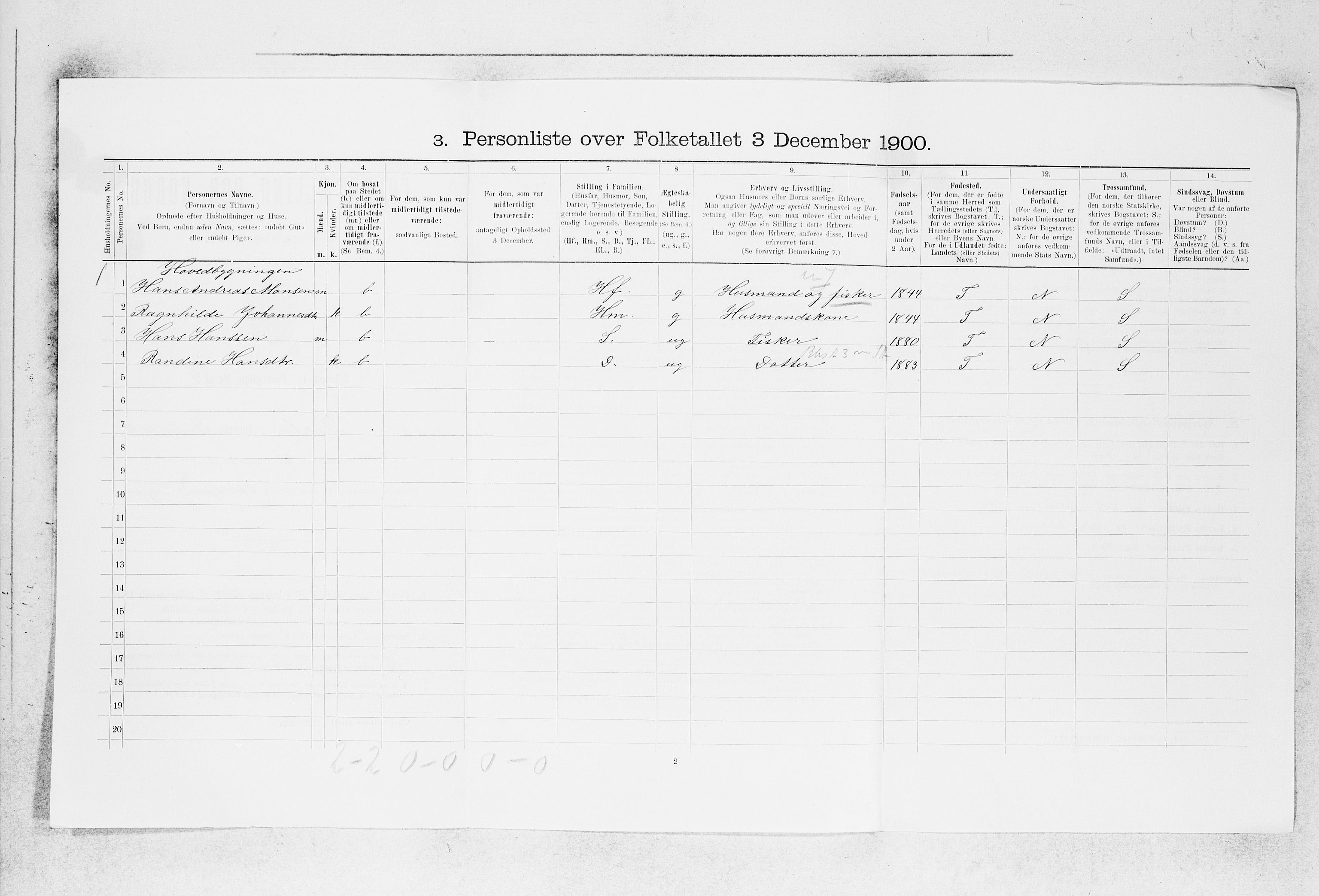 SAB, Folketelling 1900 for 1258 Herdla herred, 1900, s. 682