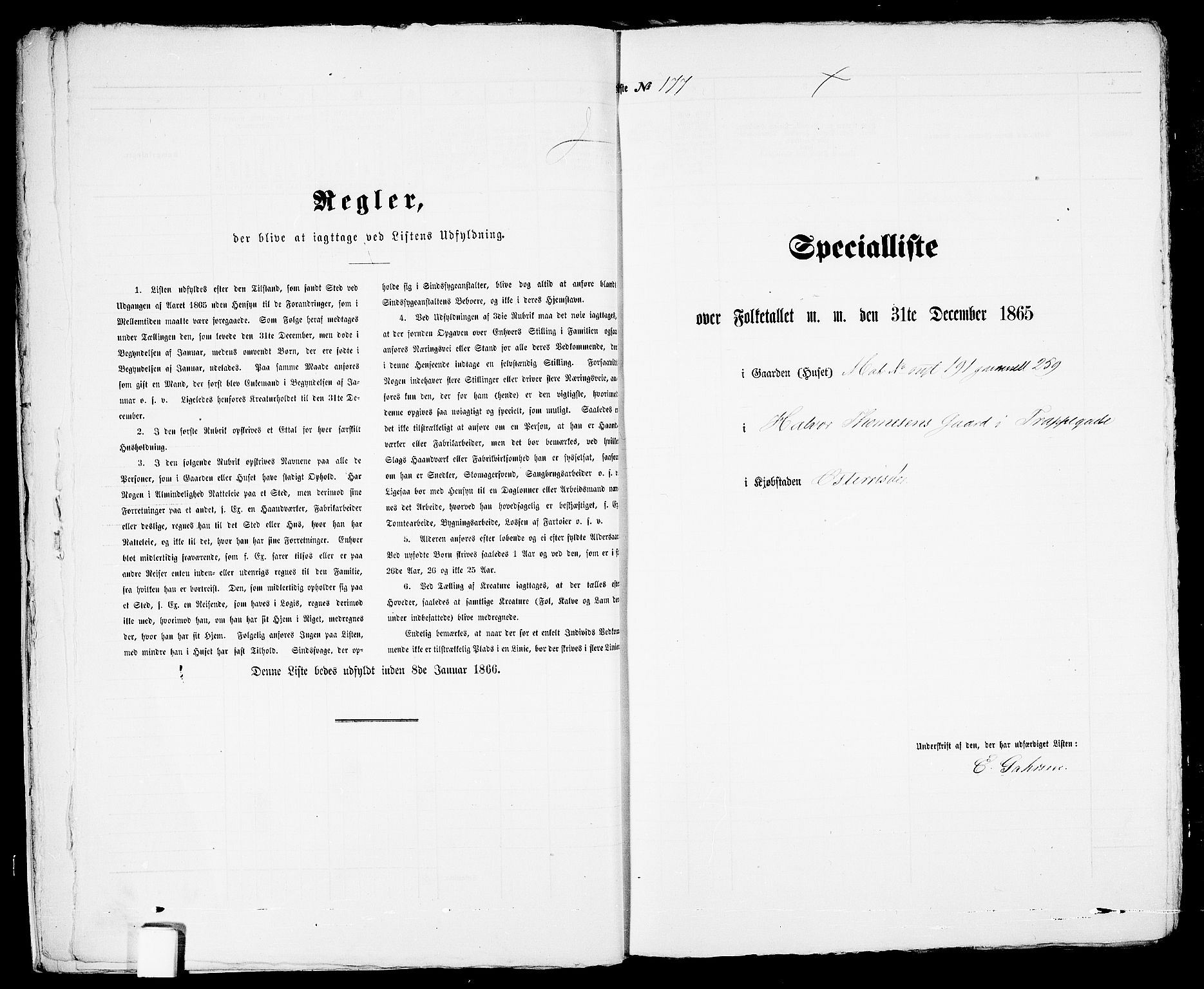 RA, Folketelling 1865 for 0901B Risør prestegjeld, Risør kjøpstad, 1865, s. 365