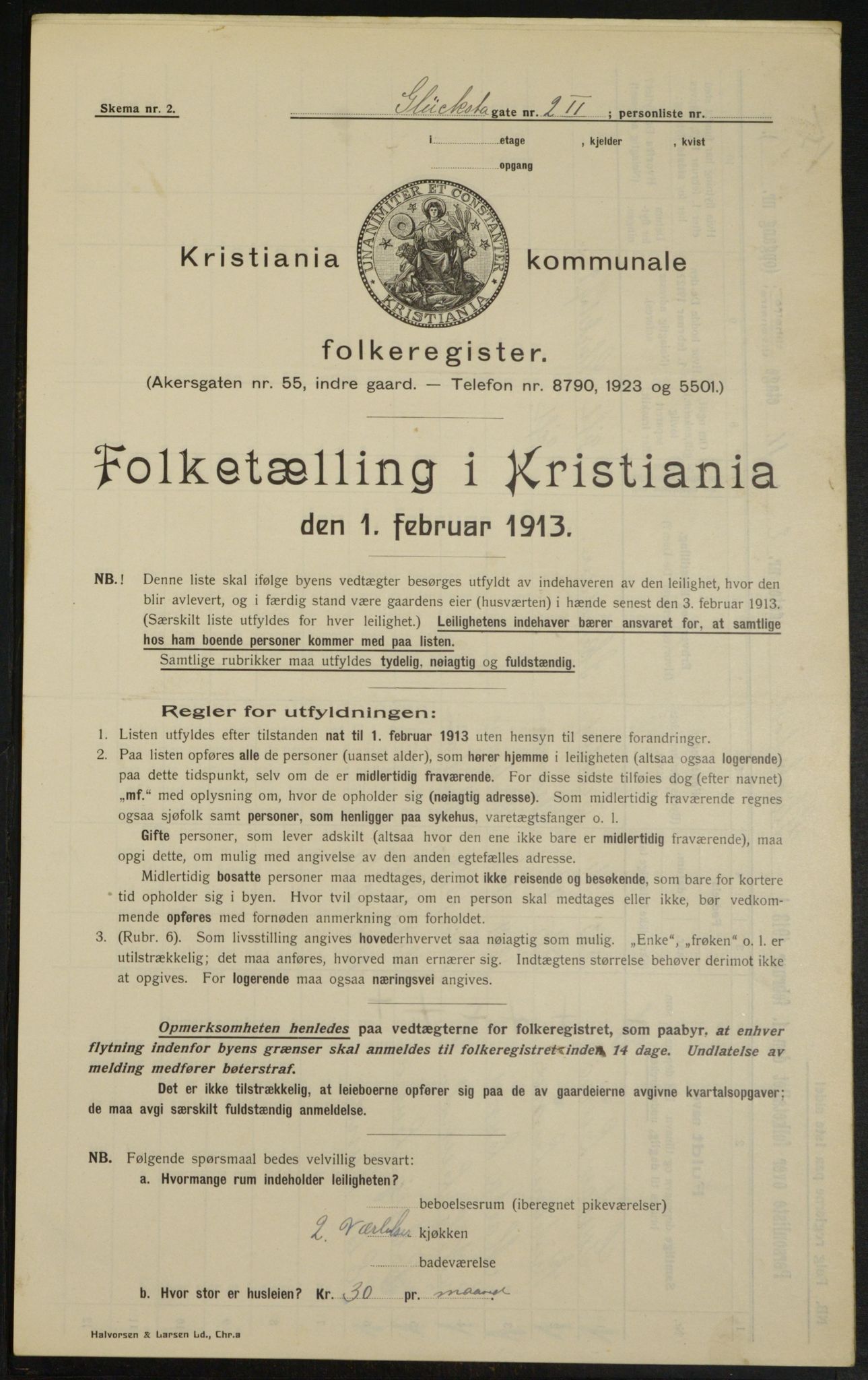 OBA, Kommunal folketelling 1.2.1913 for Kristiania, 1913, s. 29473