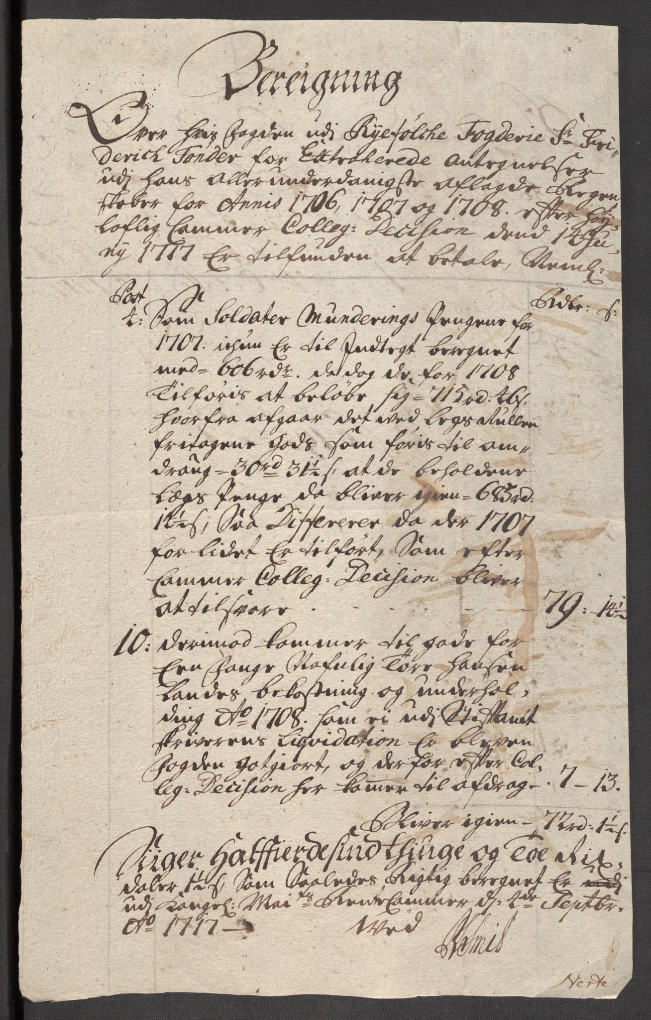 Rentekammeret inntil 1814, Reviderte regnskaper, Fogderegnskap, AV/RA-EA-4092/R47/L2861: Fogderegnskap Ryfylke, 1706-1709, s. 344